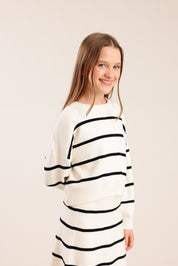 FOX בנות סריגים סריג פסים סריג פסים