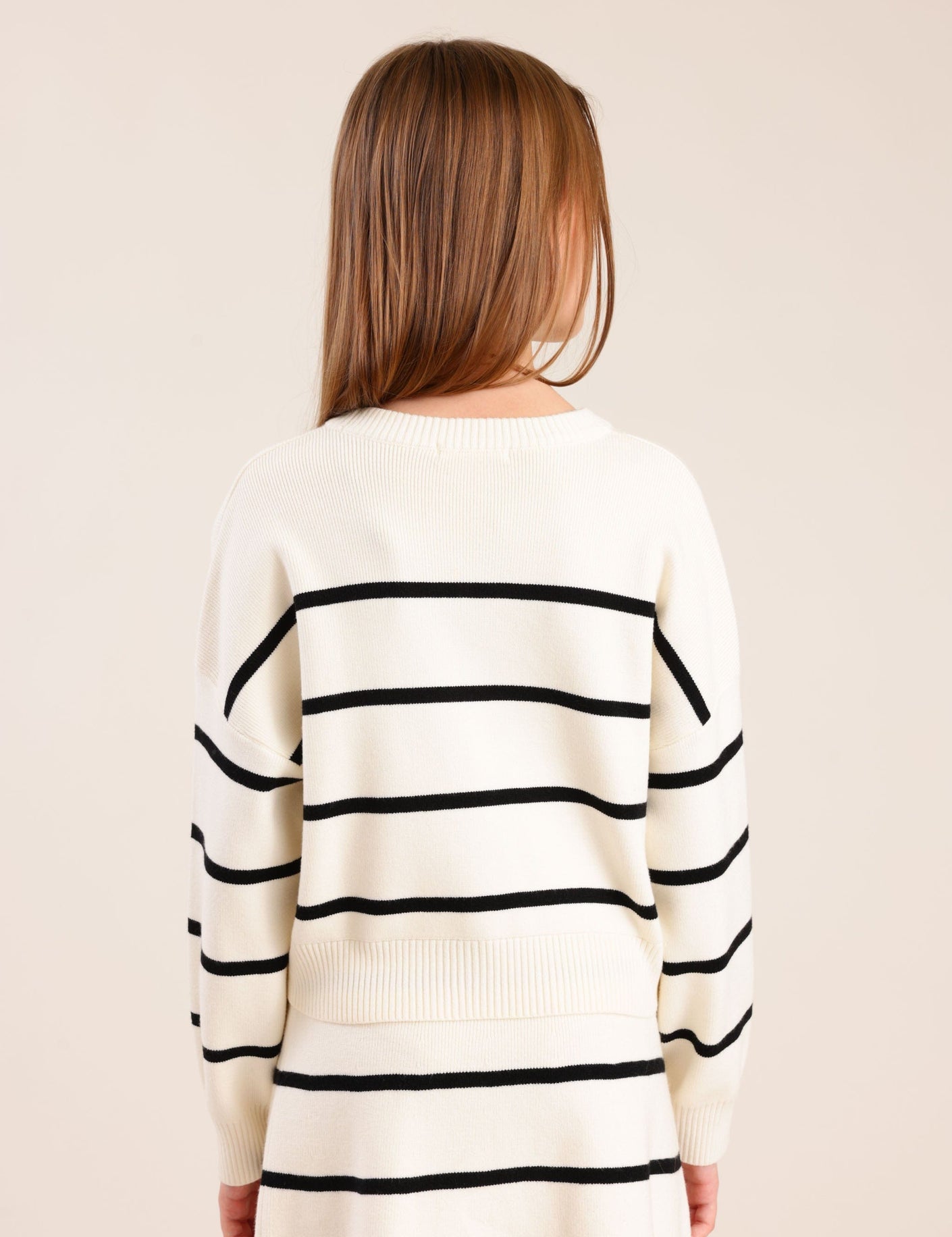 FOX בנות סריגים סריג פסים סריג פסים