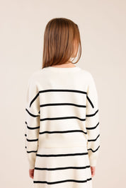 FOX בנות סריגים סריג פסים סריג פסים