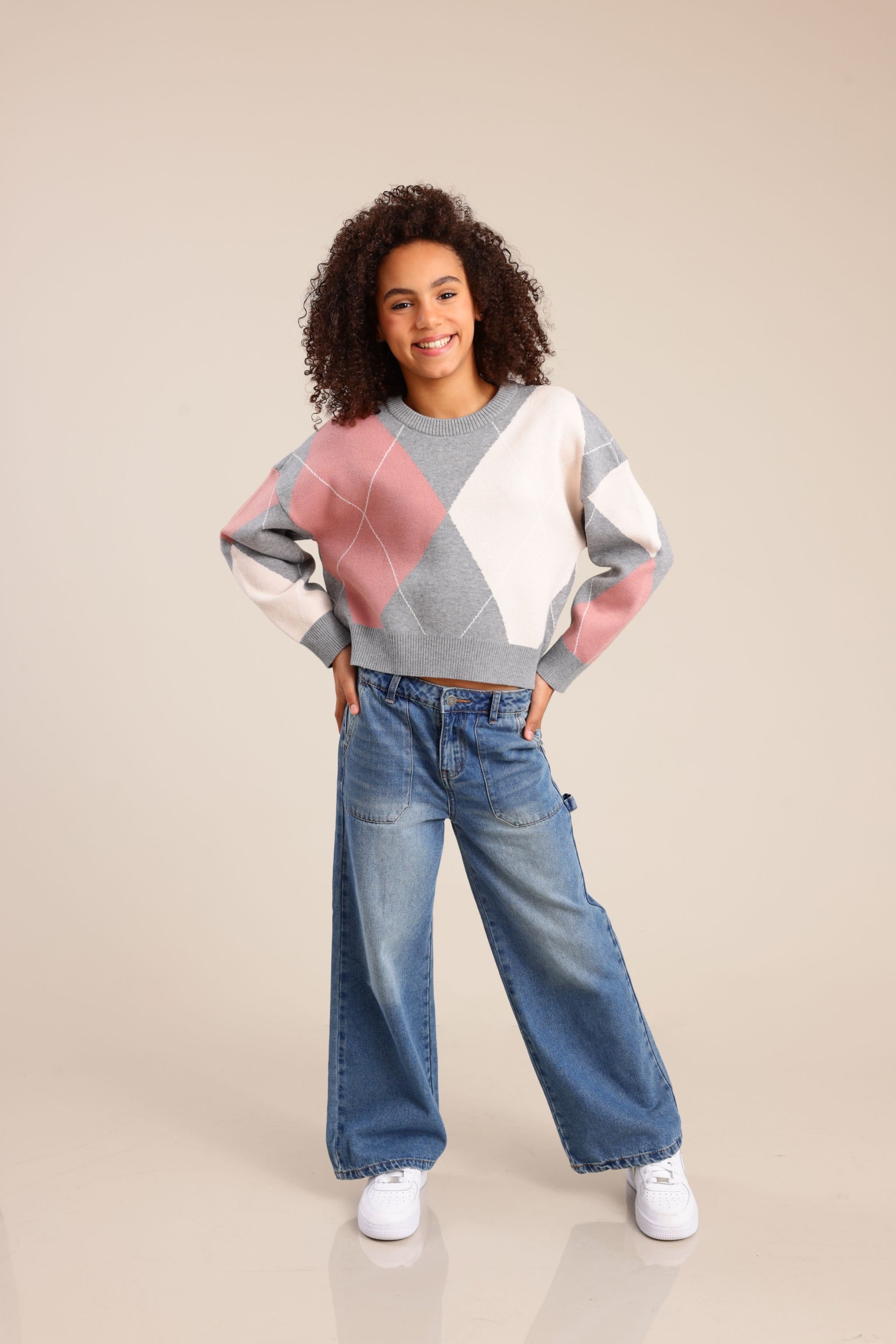 FOX בנות סריגים סריג סריג