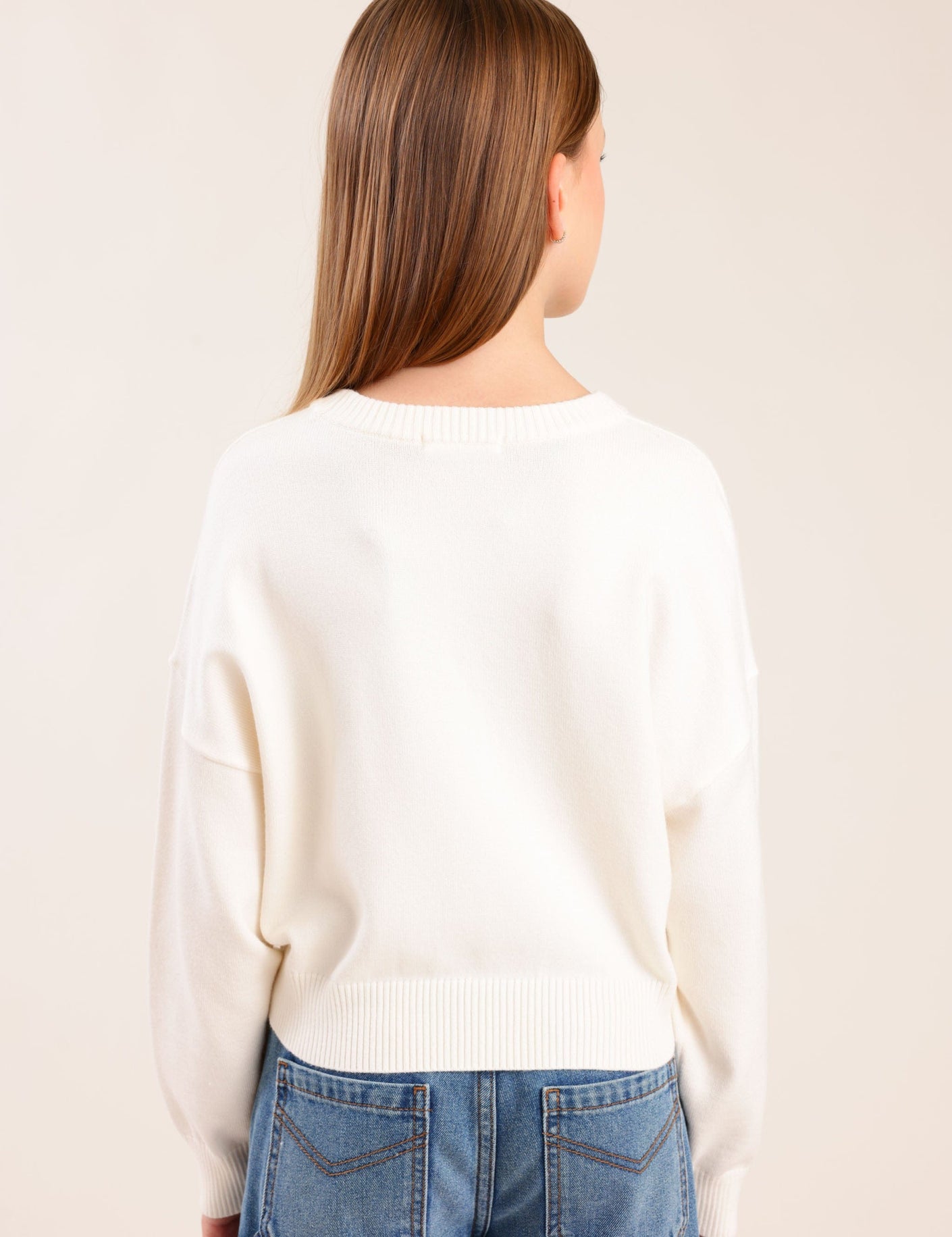 FOX בנות סריגים סריג סריג