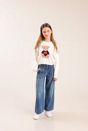 FOX בנות סריגים סריג סריג