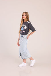 FOX בנות אחר חצאית ג'ינס חצאית ג'ינס