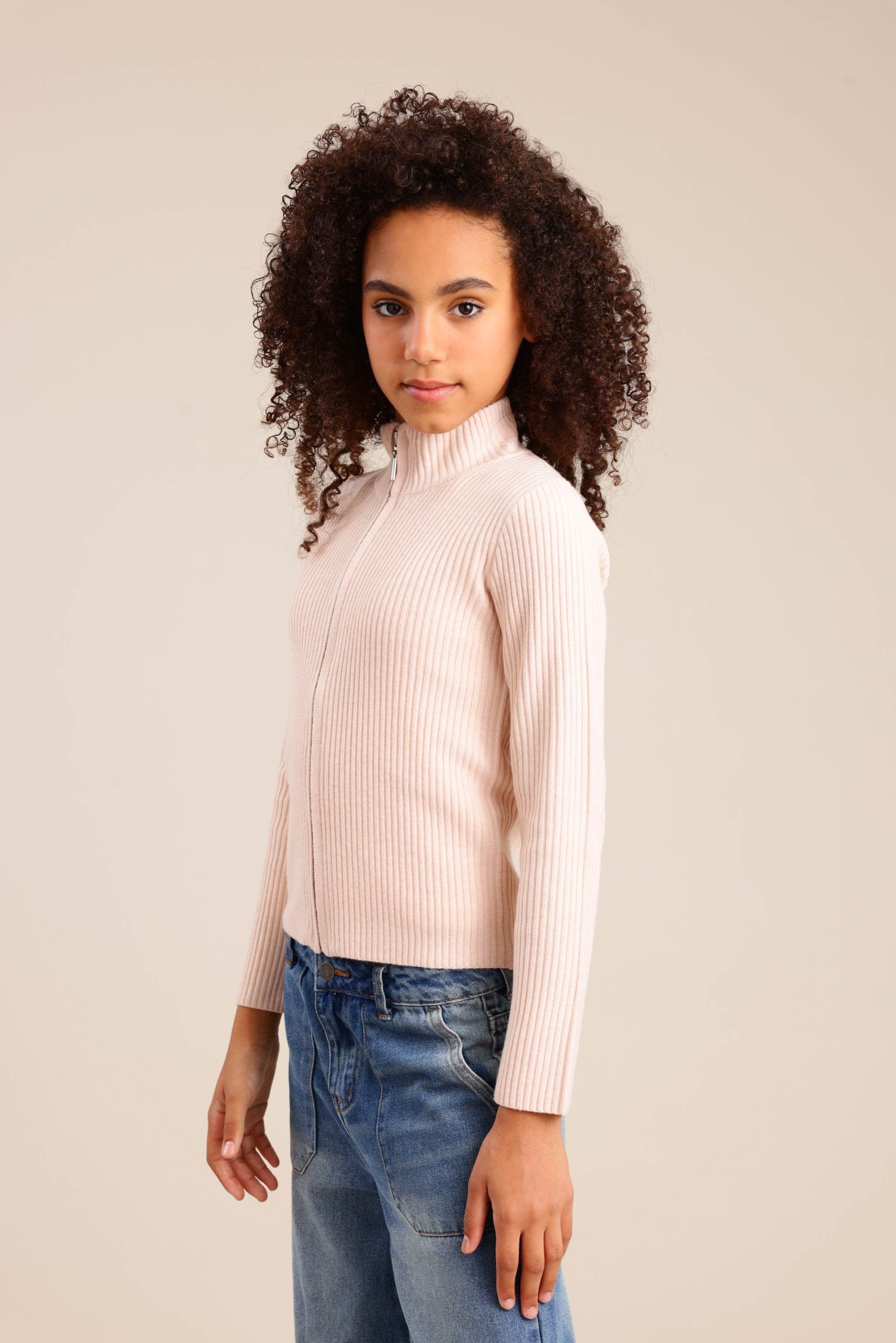 FOX בנות סריגים סריג קרדיגן סריג קרדיגן