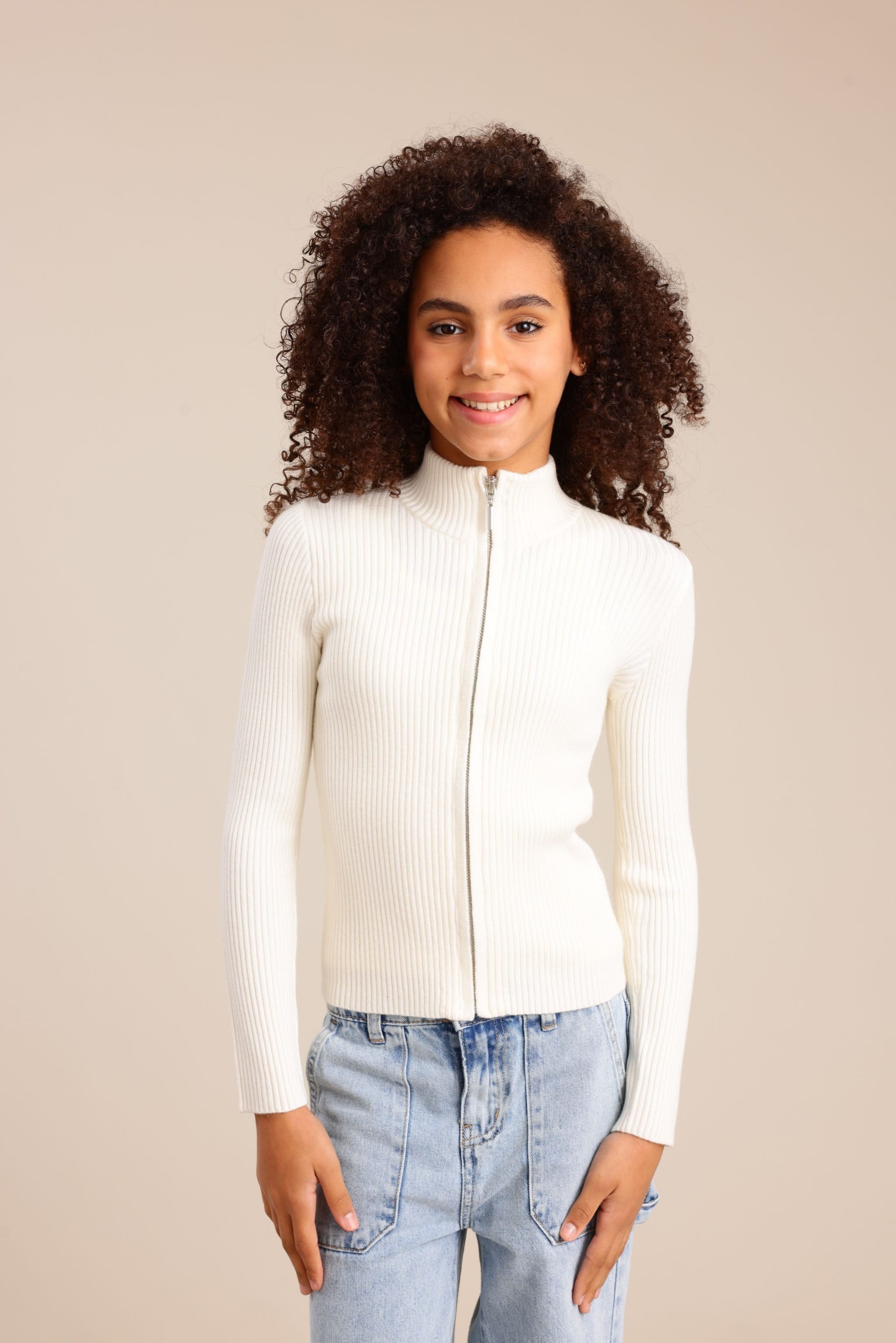 FOX בנות סריגים סריג קרדיגן סריג קרדיגן