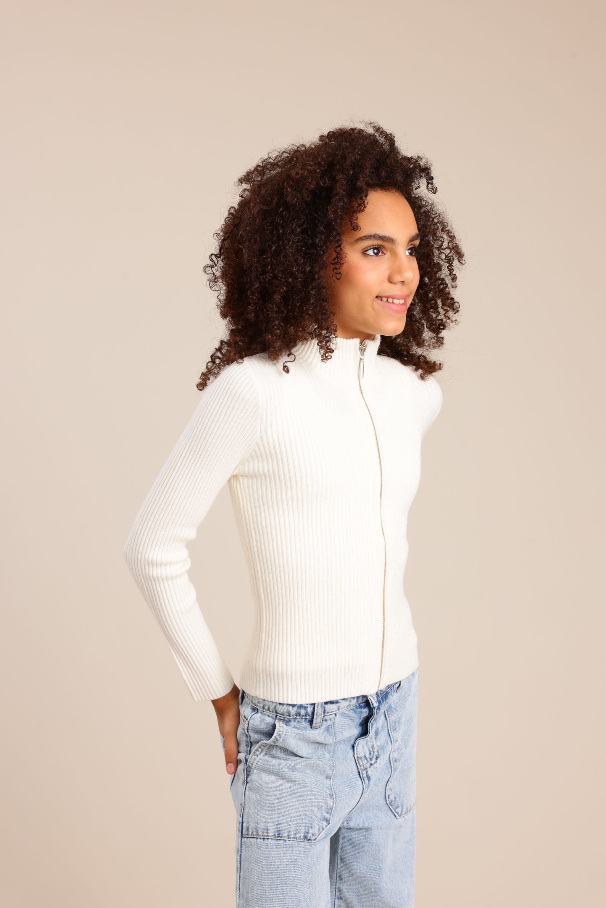 FOX בנות סריגים סריג קרדיגן סריג קרדיגן