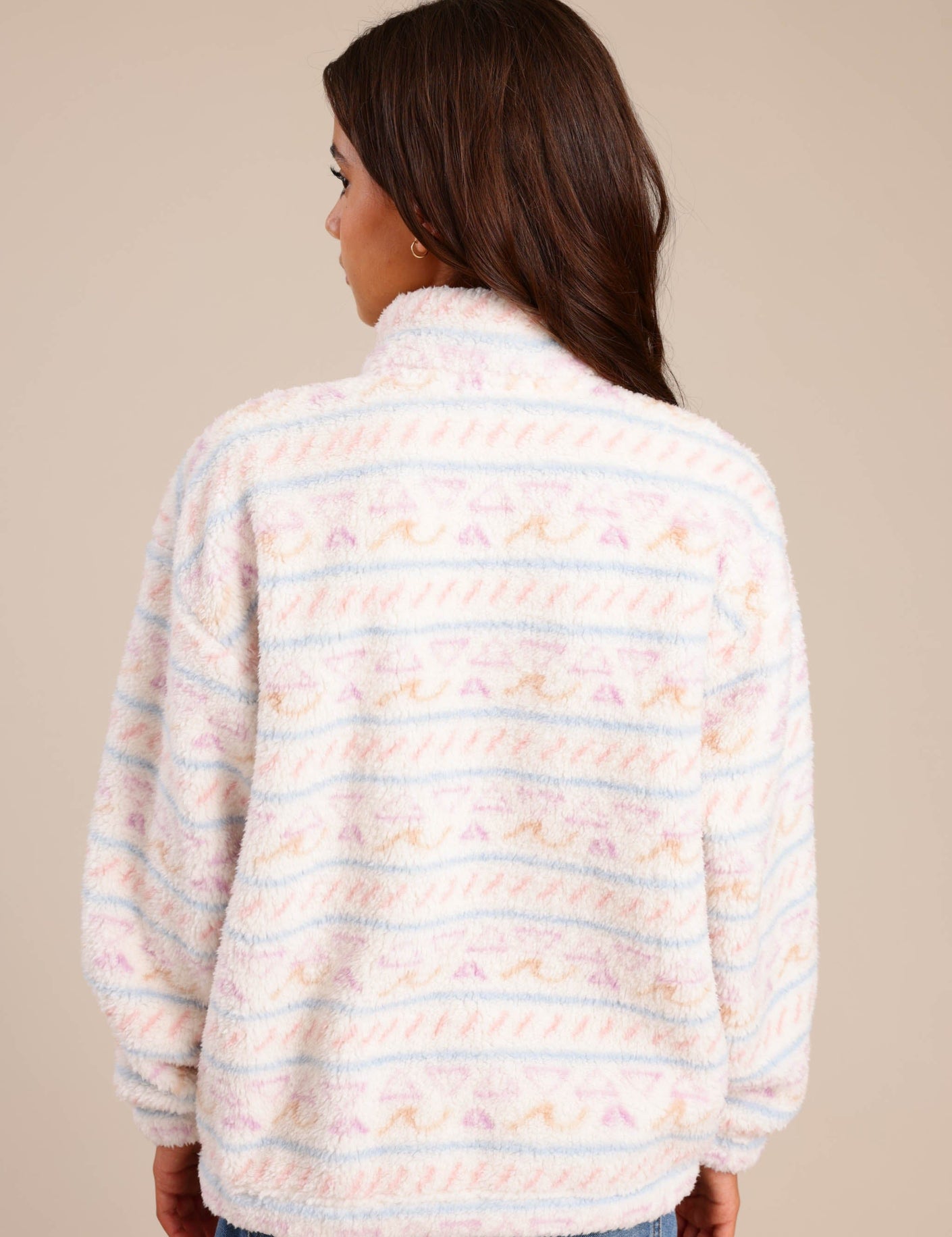 FOX בנות אחר פליז שרלניג עם הדפס פליז שרלניג עם הדפס