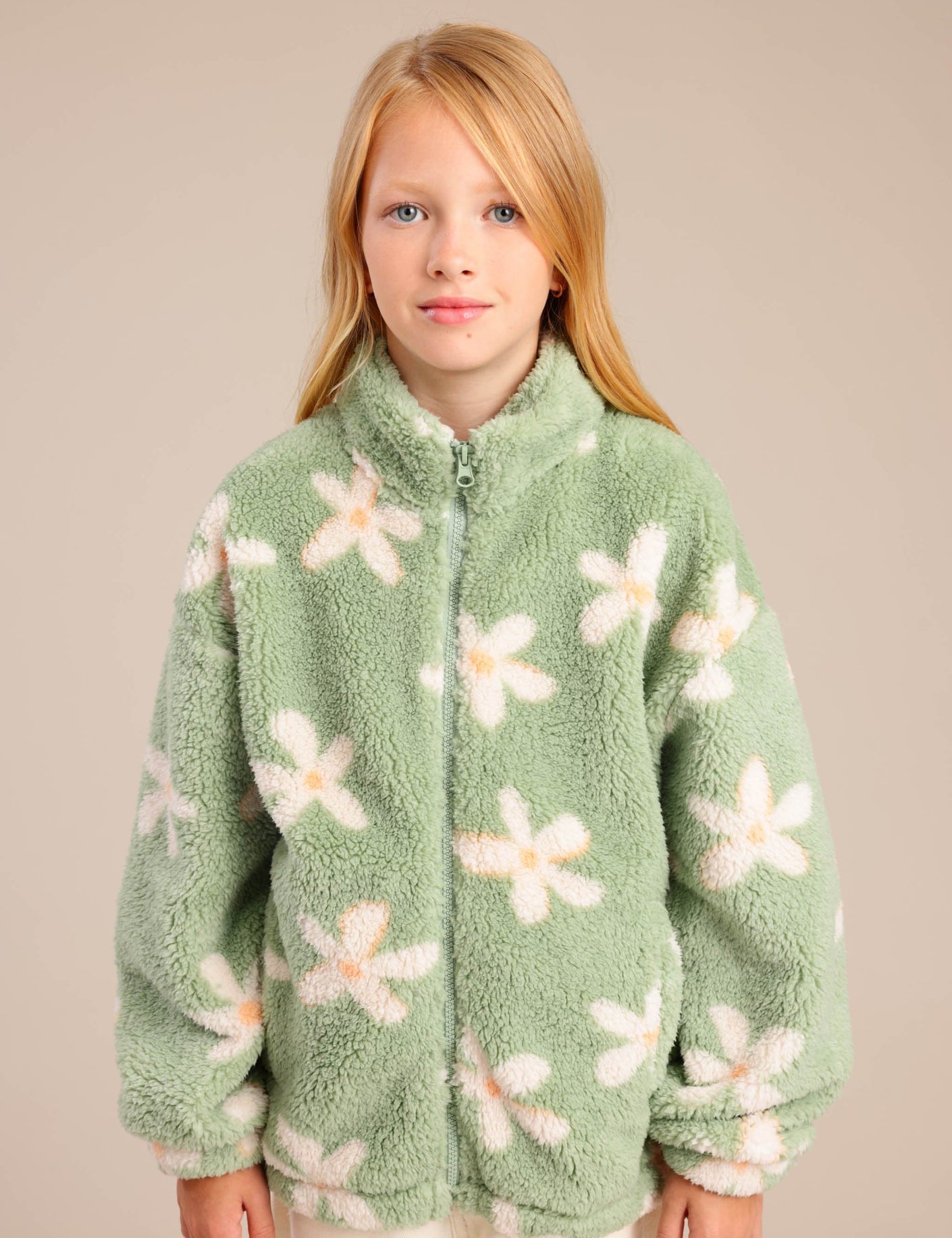 FOX בנות קרדיגן קרדיגן שרלינג עם הדפס פרחוני קרדיגן שרלינג עם הדפס פרחוני