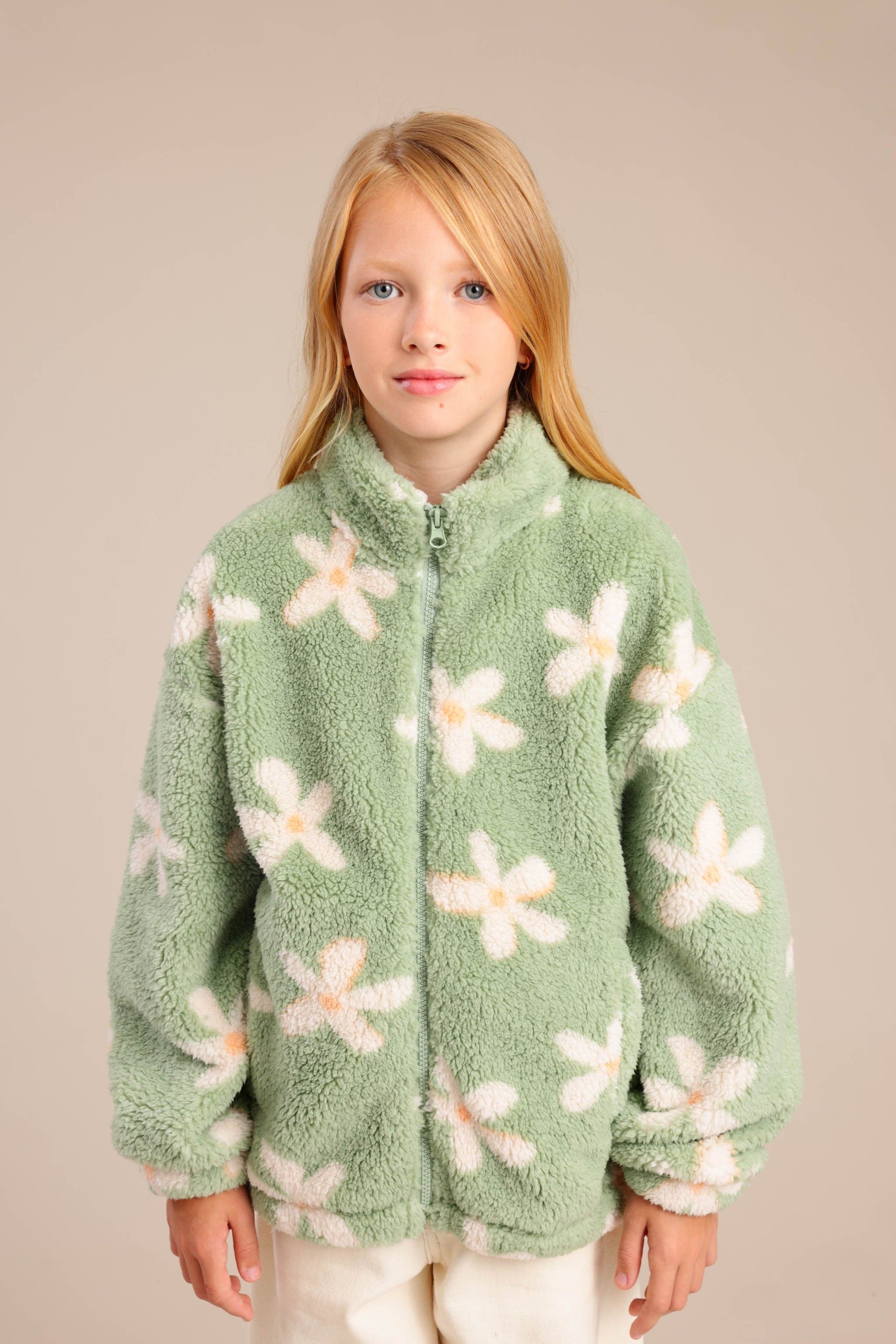 FOX בנות קרדיגן קרדיגן שרלינג עם הדפס פרחוני קרדיגן שרלינג עם הדפס פרחוני