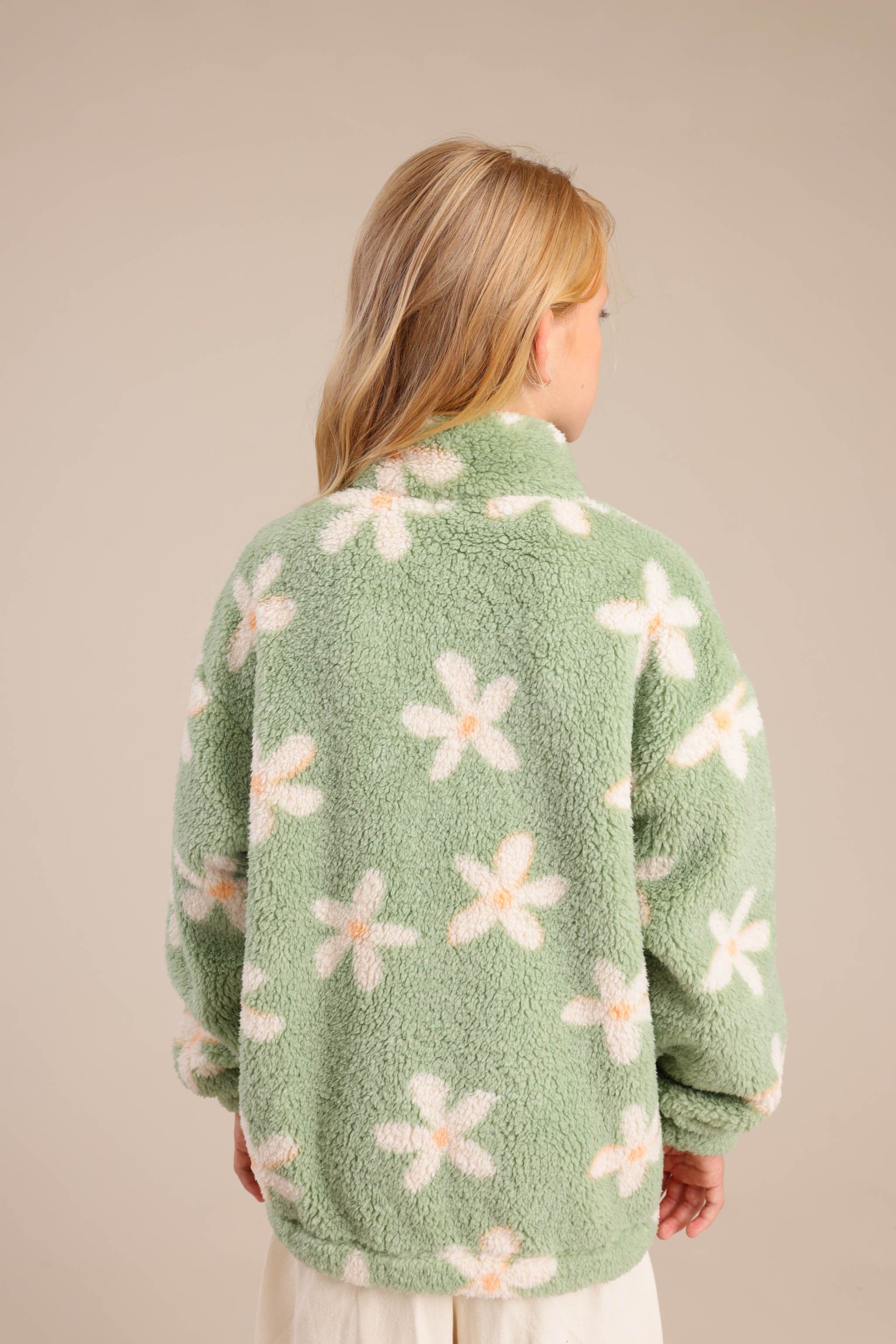 FOX בנות קרדיגן קרדיגן שרלינג עם הדפס פרחוני קרדיגן שרלינג עם הדפס פרחוני