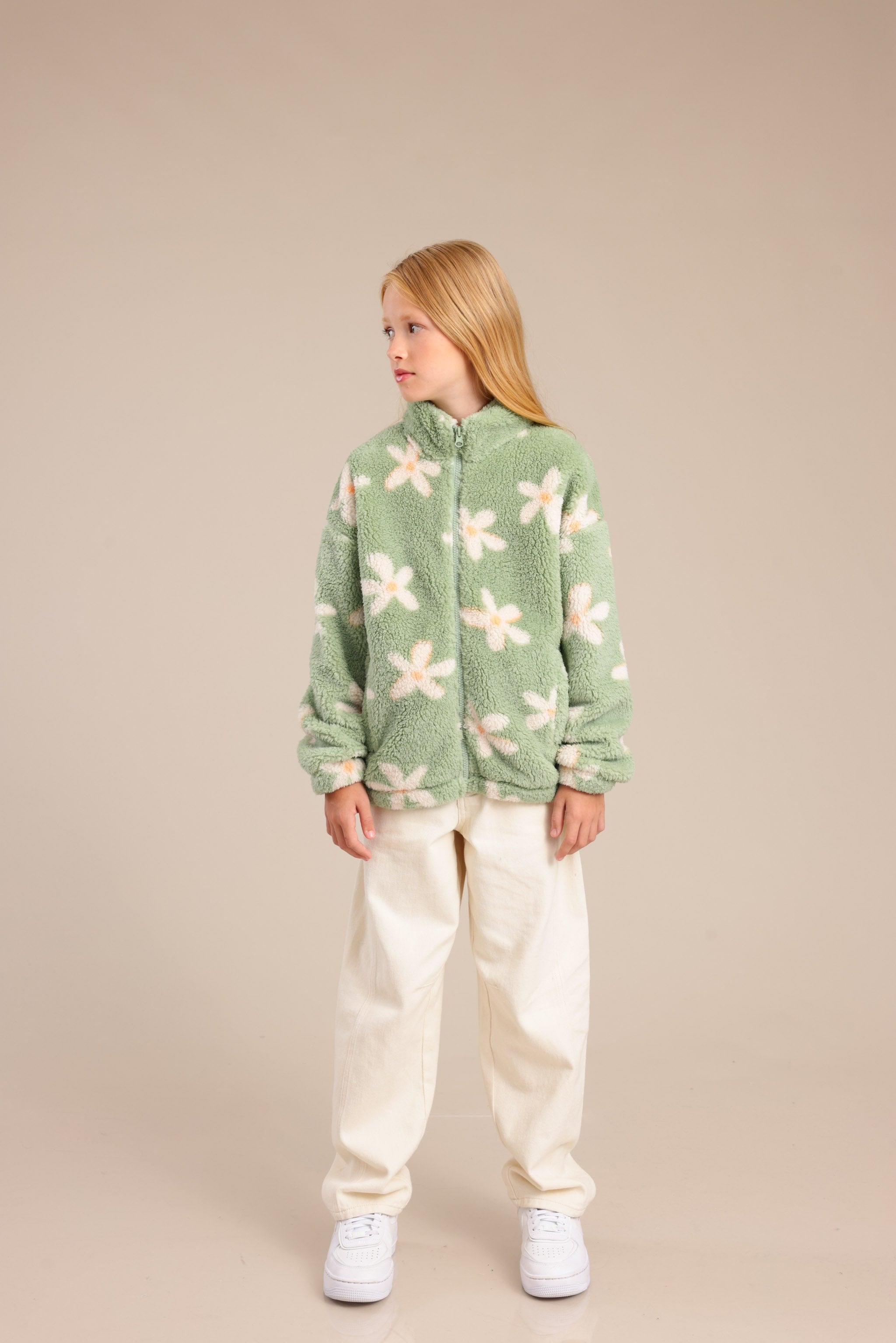 FOX בנות קרדיגן קרדיגן שרלינג עם הדפס פרחוני קרדיגן שרלינג עם הדפס פרחוני