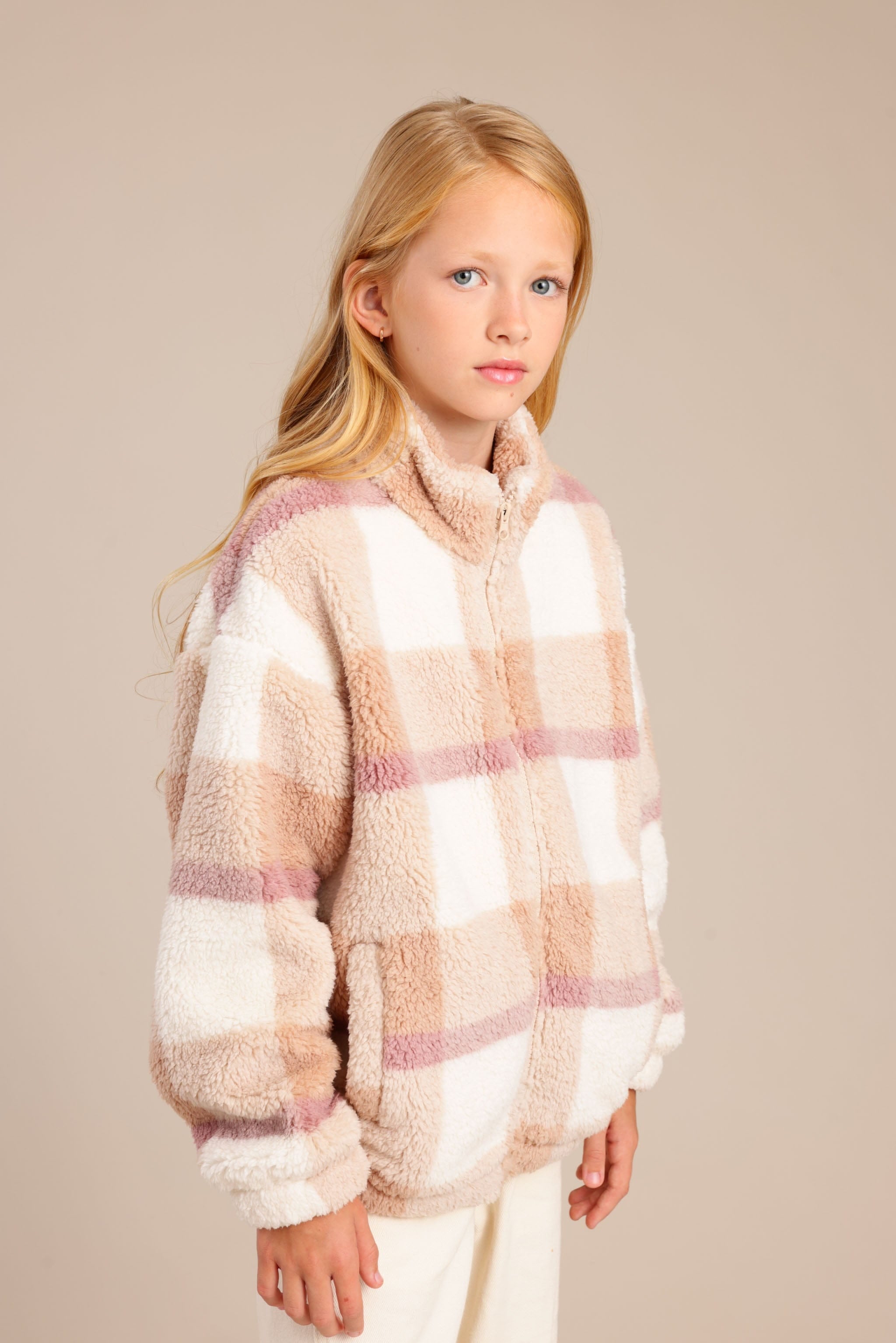 FOX בנות קרדיגן שרלינג עם הדפס משובץ MINIME שרלינג עם הדפס משובץ MINIME