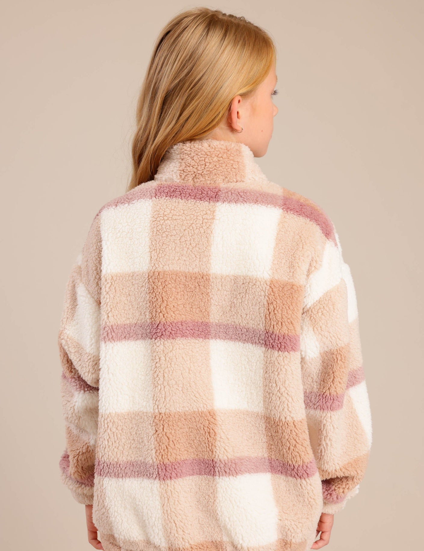 FOX בנות קרדיגן שרלינג עם הדפס משובץ MINIME שרלינג עם הדפס משובץ MINIME