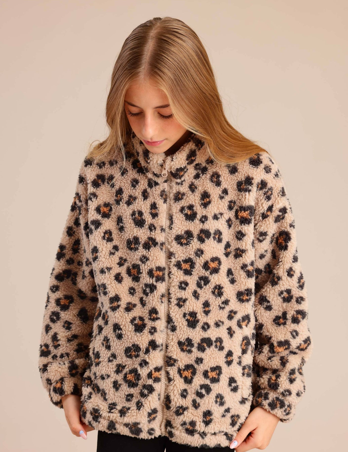 FOX בנות קרדיגן קרדיגן עם הדפס מנומר קרדיגן עם הדפס מנומר