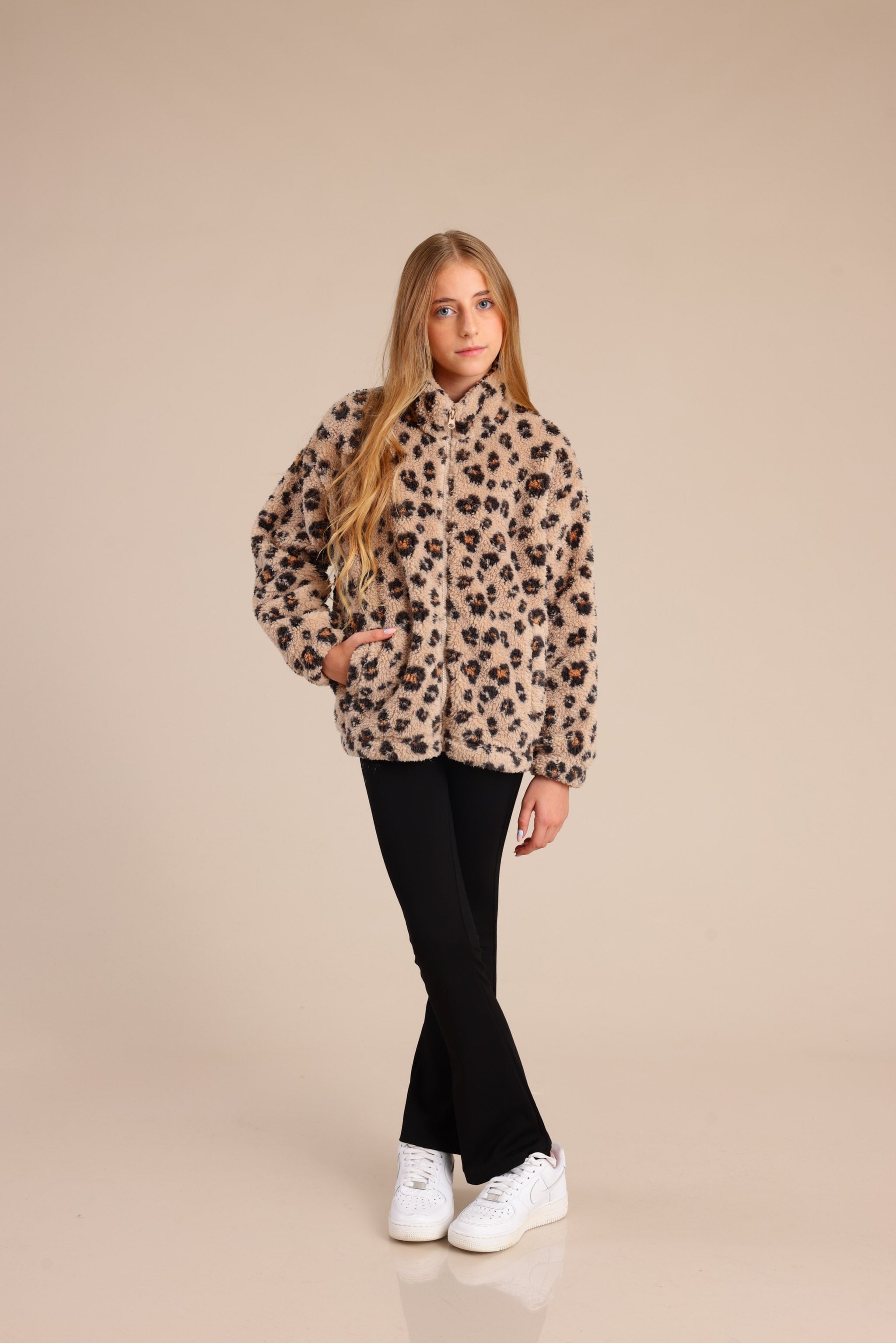 FOX בנות קרדיגן קרדיגן עם הדפס מנומר קרדיגן עם הדפס מנומר