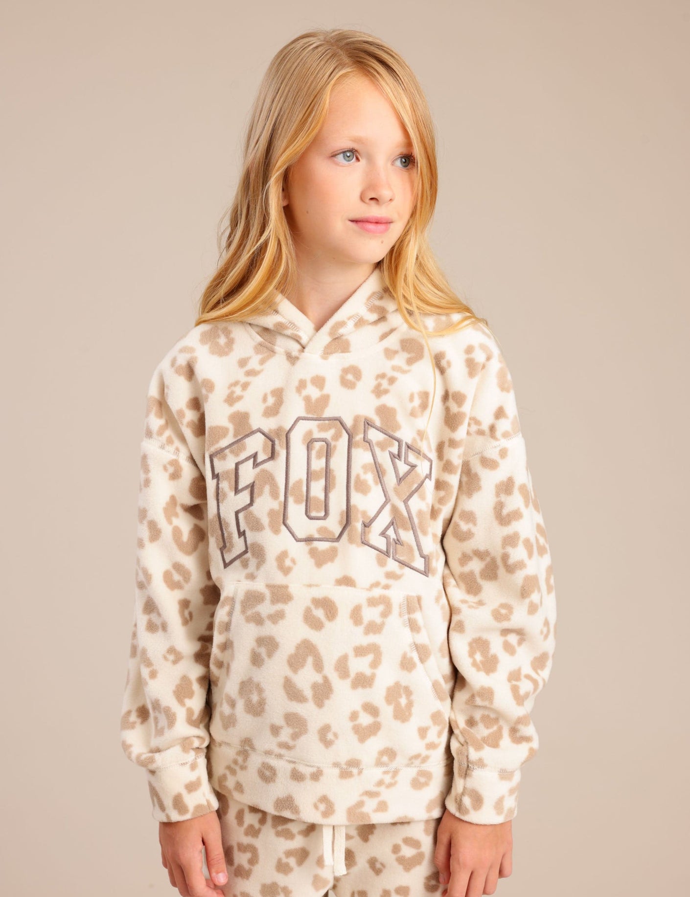 FOX בנות פליזים קפוצ'ון פליז פוקס קפוצ'ון פליז פוקס