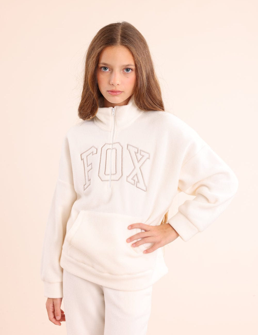 FOX בנות פליזים פליז פוקס חצי רוכסן פליז פוקס חצי רוכסן