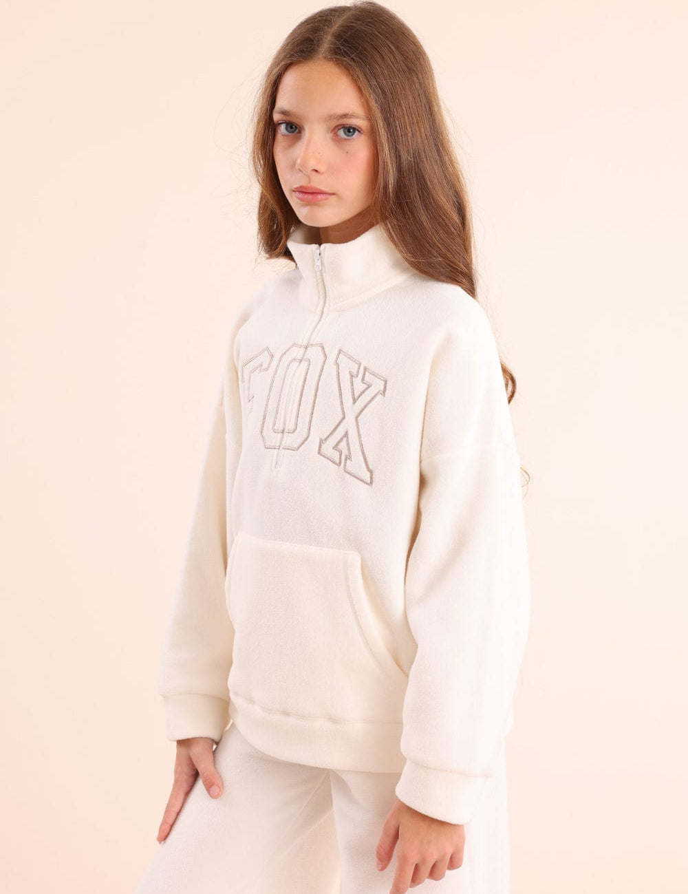 FOX בנות פליזים פליז פוקס חצי רוכסן פליז פוקס חצי רוכסן