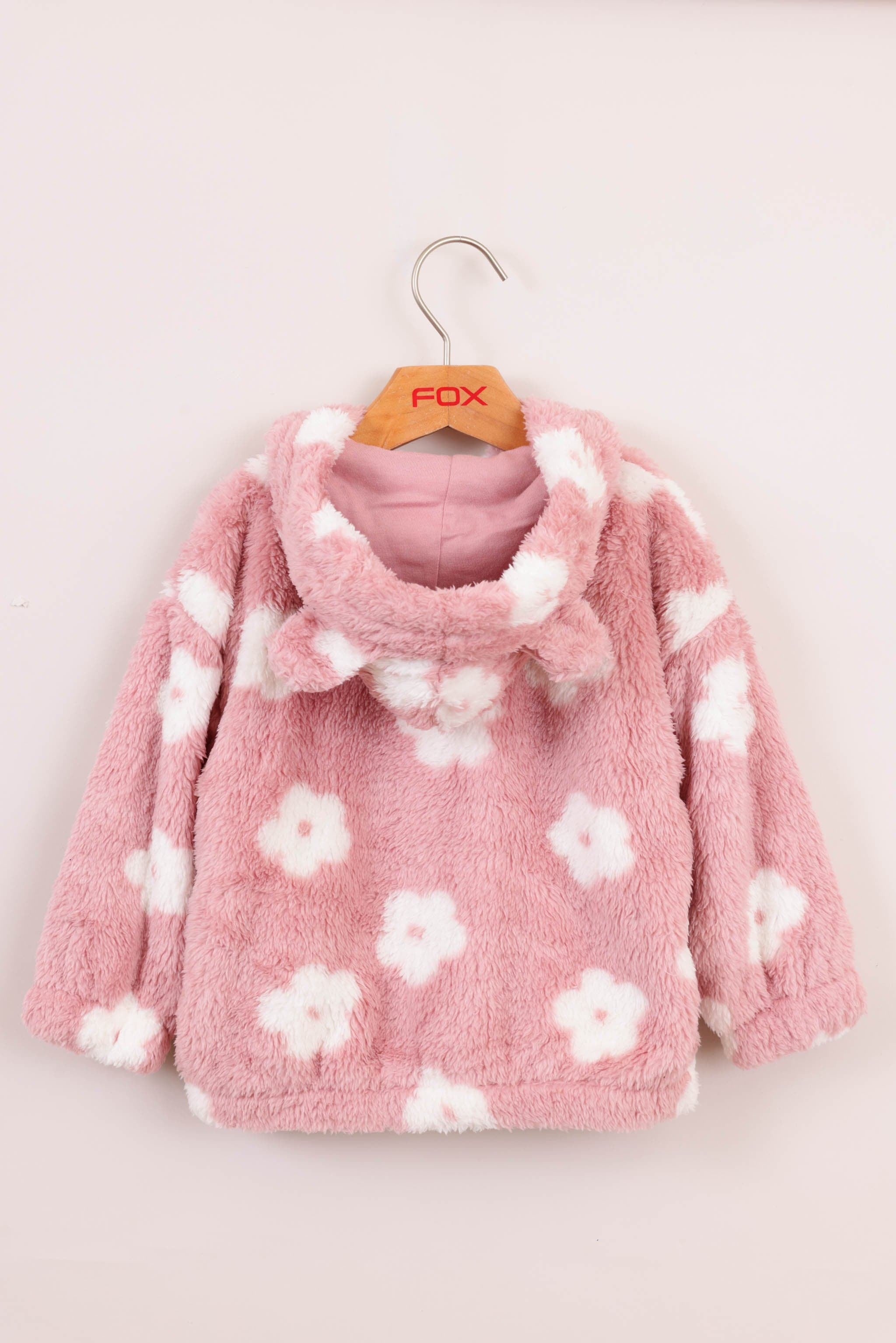 FOX תינוקות בנות אחר קרדיגן פליז אוזניים קרדיגן פליז אוזניים