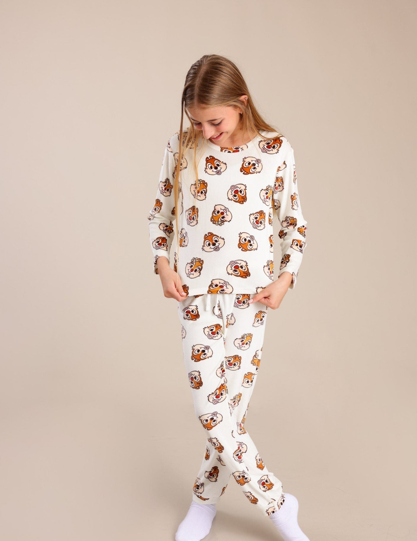 FOX בנות אחר פיג'מה קטיפה ממותגת דיסני פיג'מה קטיפה ממותגת דיסני