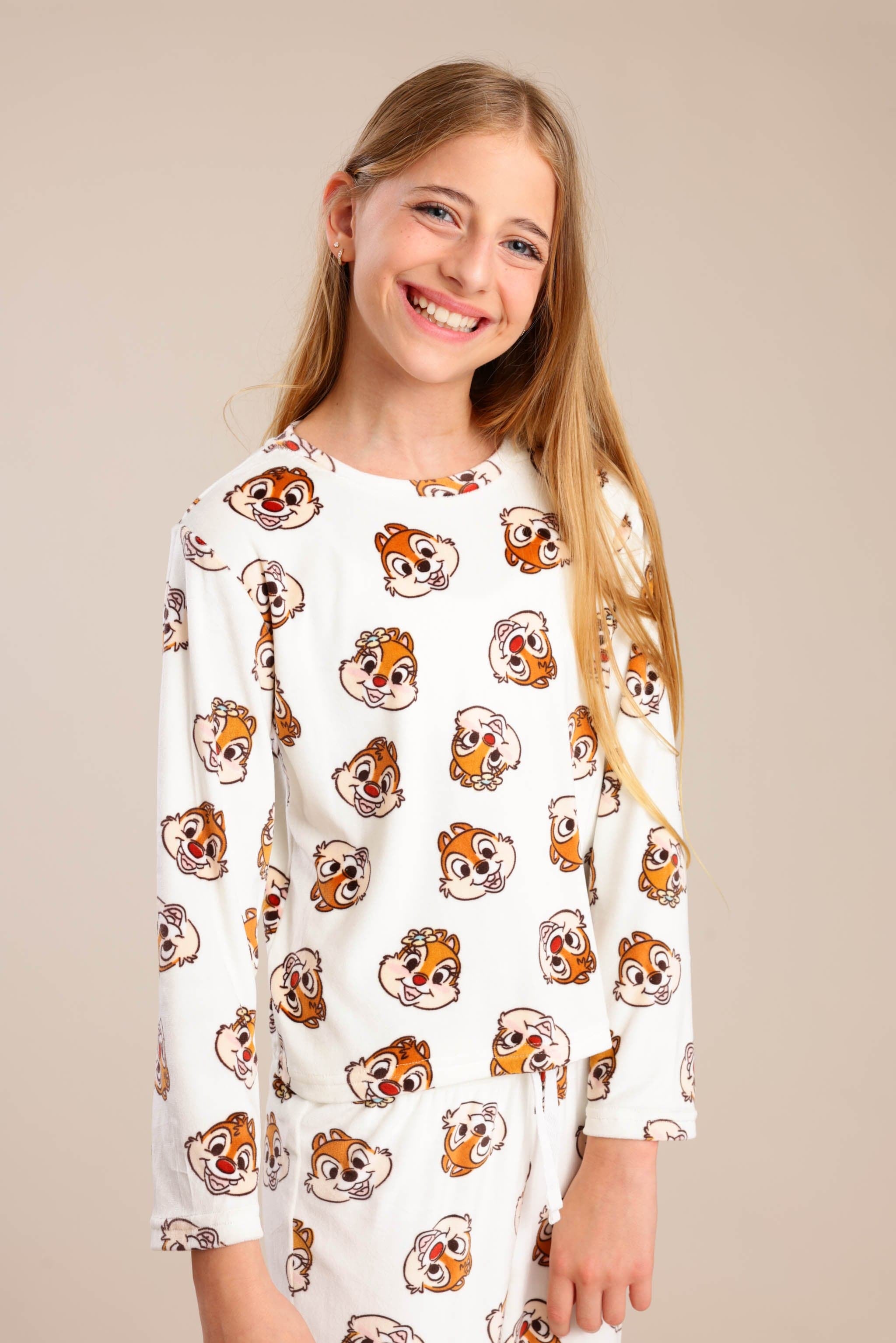 FOX בנות אחר פיג'מה קטיפה ממותגת דיסני פיג'מה קטיפה ממותגת דיסני