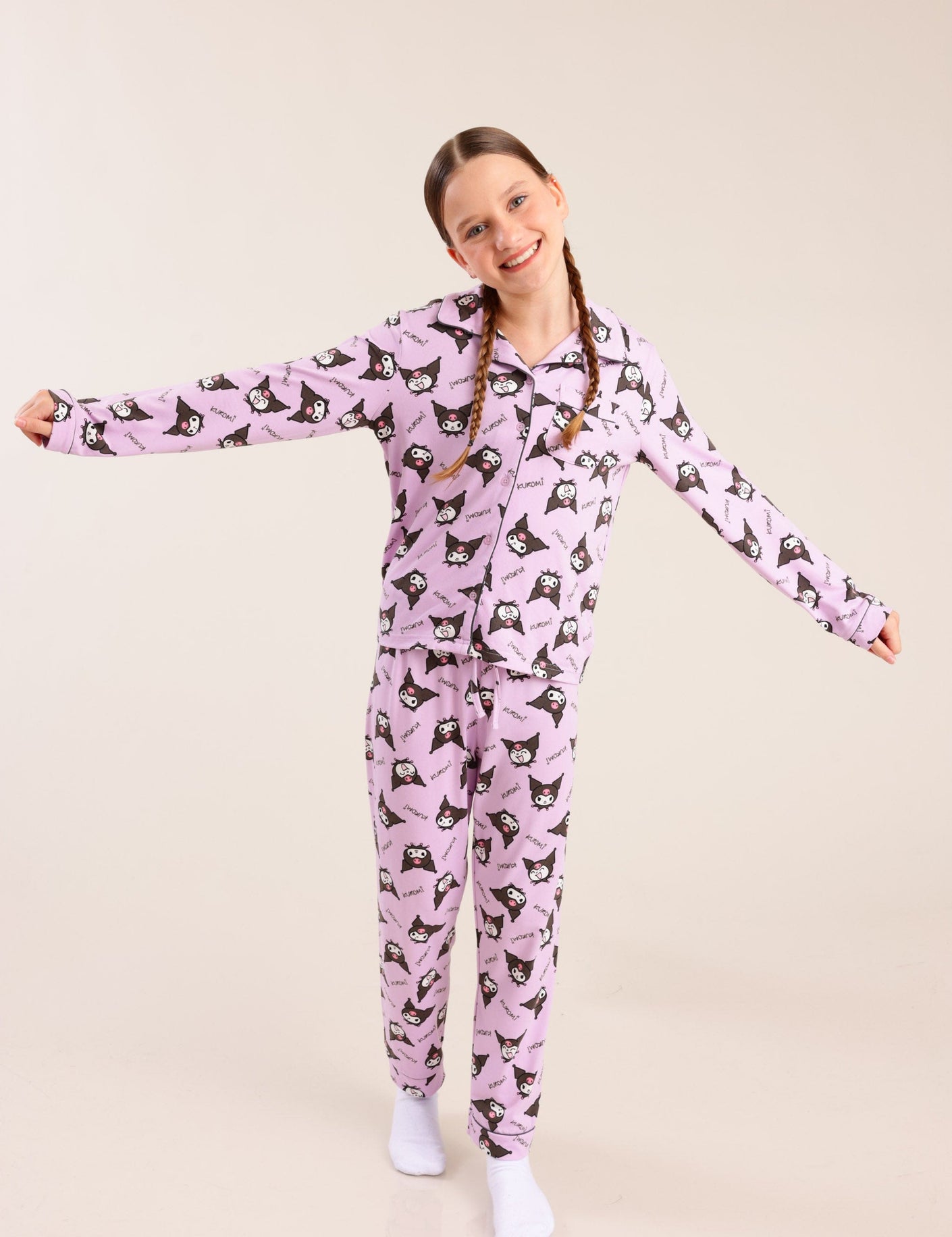 FOX בנות אחר פיג'מה ממותגת הלו קיטי וחברים פיג'מה ממותגת הלו קיטי וחברים