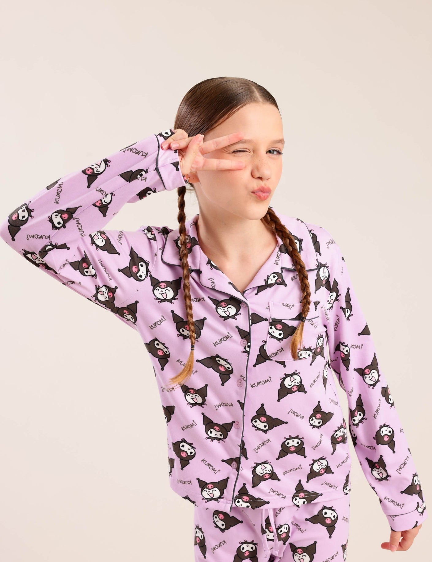 FOX בנות אחר פיג'מה ממותגת הלו קיטי וחברים פיג'מה ממותגת הלו קיטי וחברים