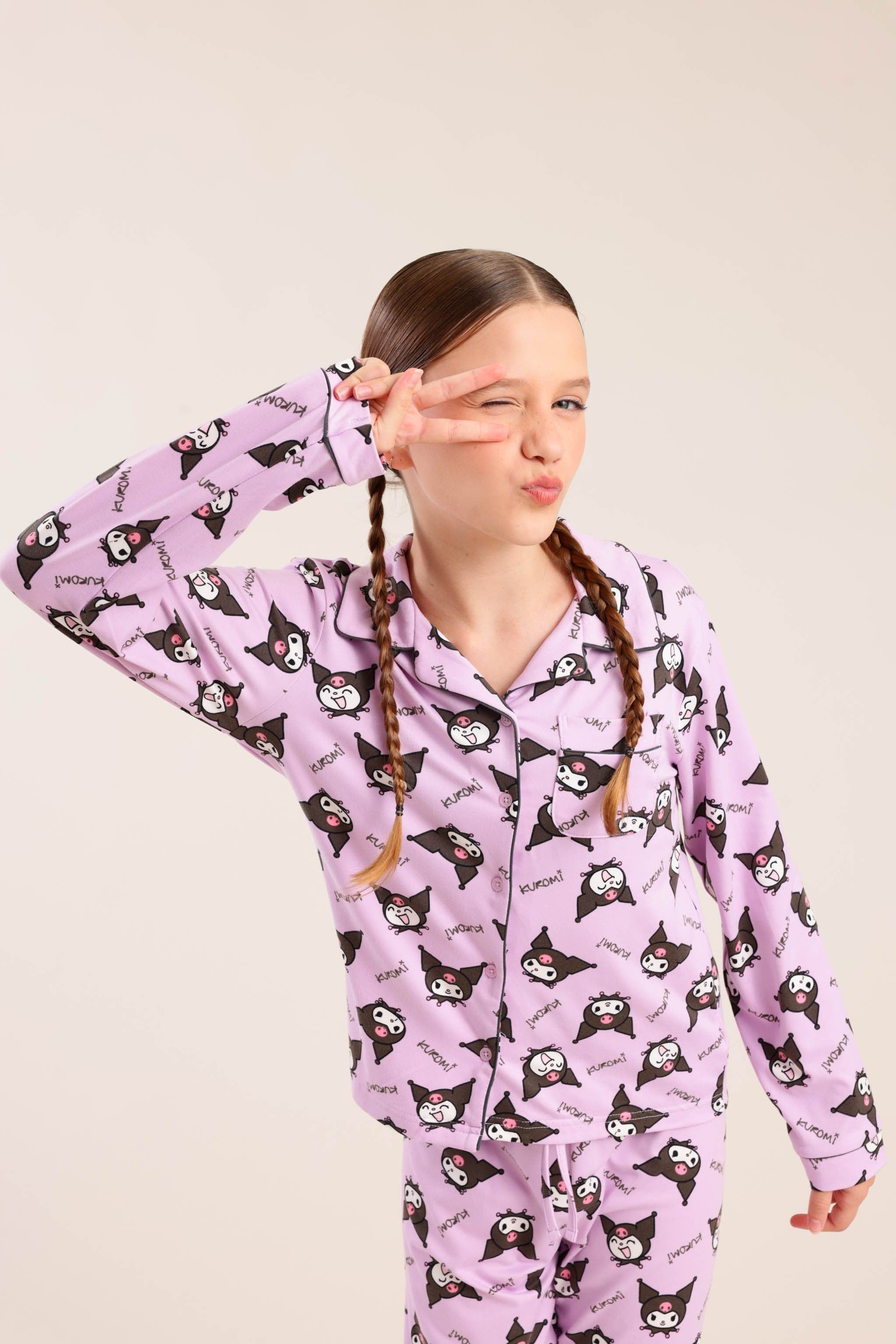 FOX בנות אחר פיג'מה ממותגת הלו קיטי וחברים פיג'מה ממותגת הלו קיטי וחברים