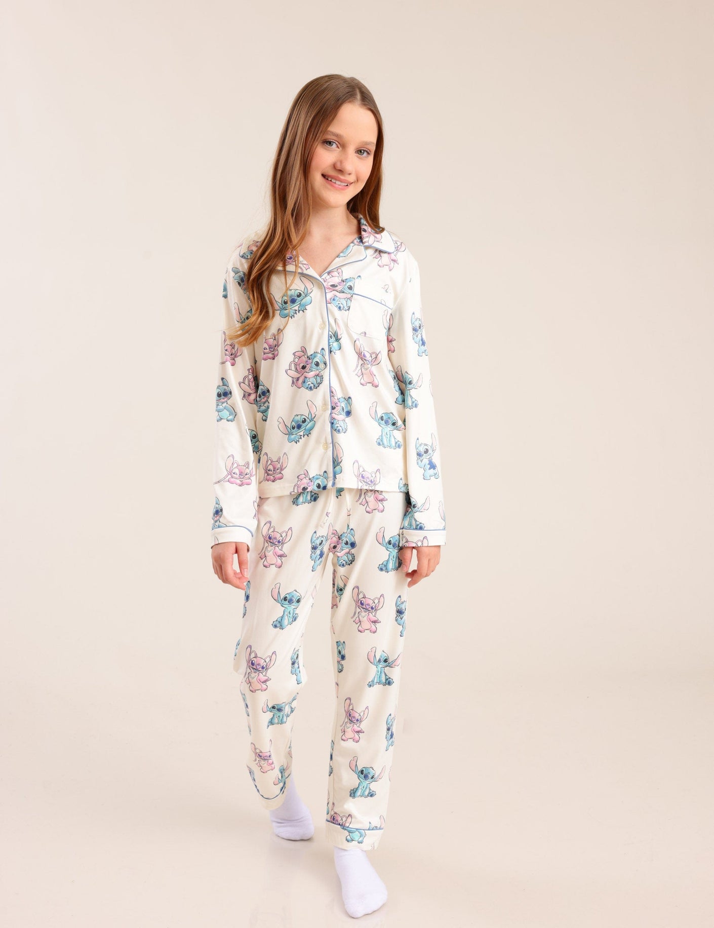 FOX בנות אחר פיג'מה ממותגת סטיץ' פיג'מה ממותגת סטיץ'