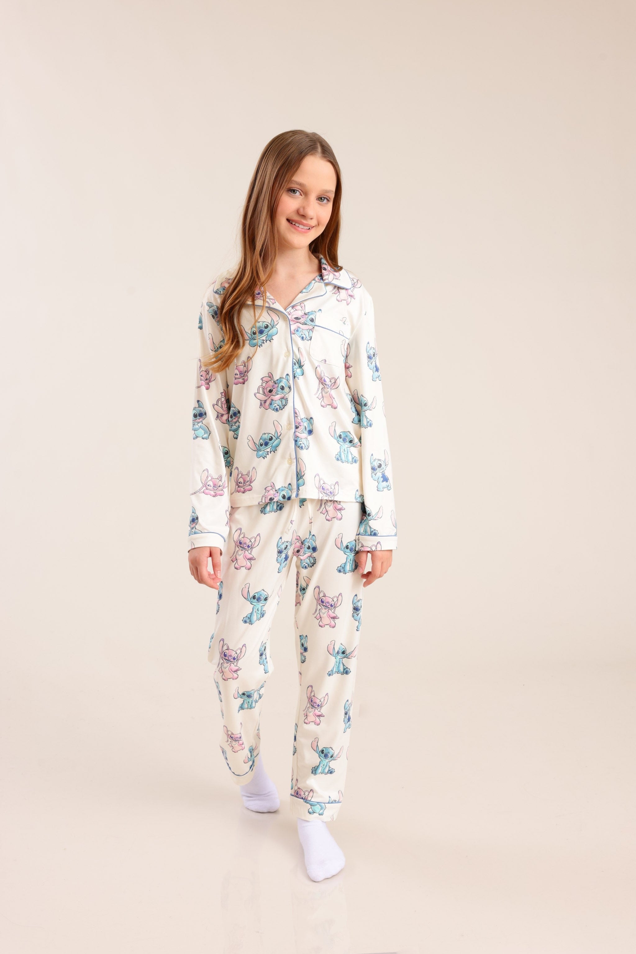 FOX בנות אחר פיג'מה ממותגת סטיץ' פיג'מה ממותגת סטיץ'