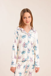 FOX בנות אחר פיג'מה ממותגת סטיץ' פיג'מה ממותגת סטיץ'