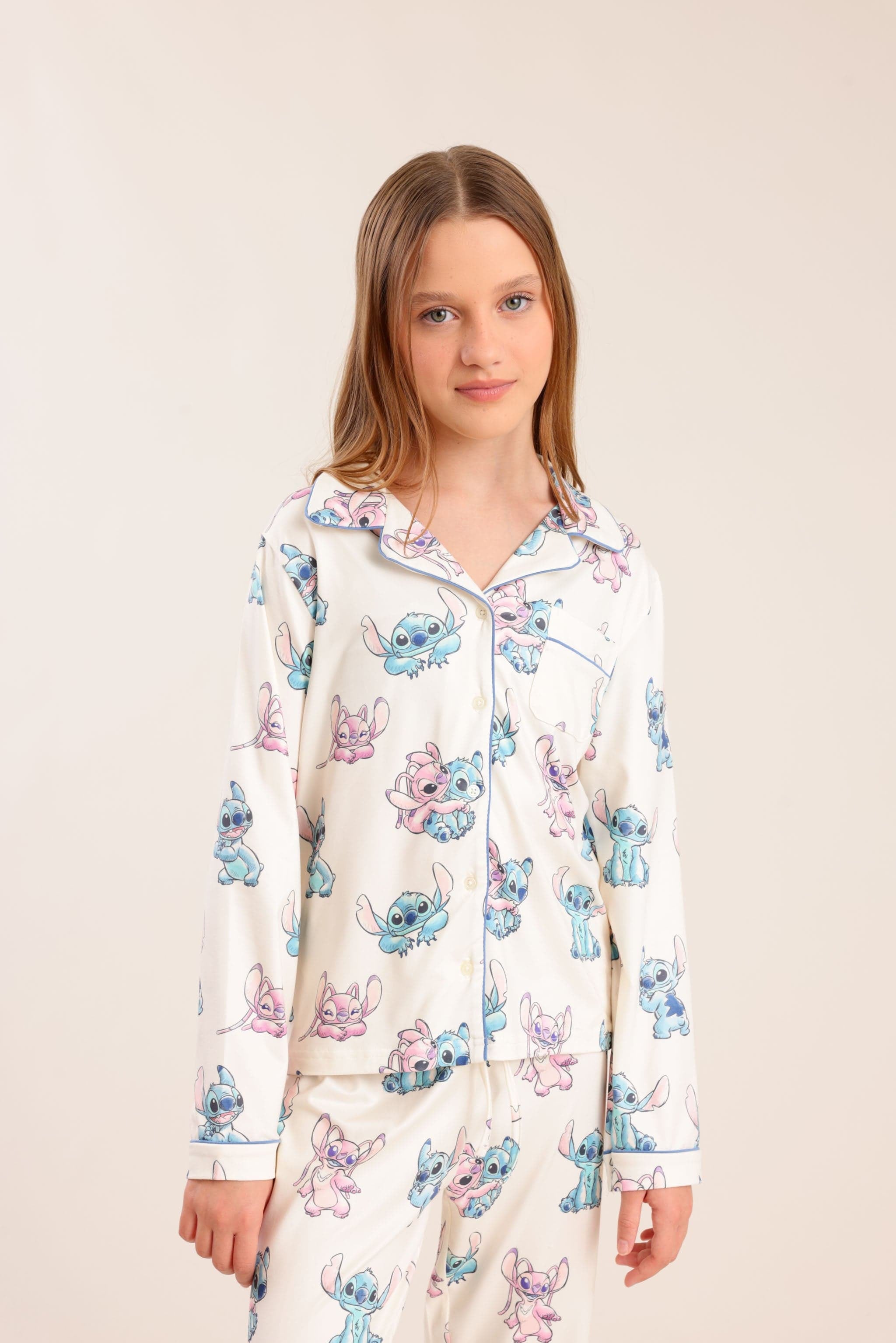 FOX בנות אחר פיג'מה ממותגת סטיץ' פיג'מה ממותגת סטיץ'