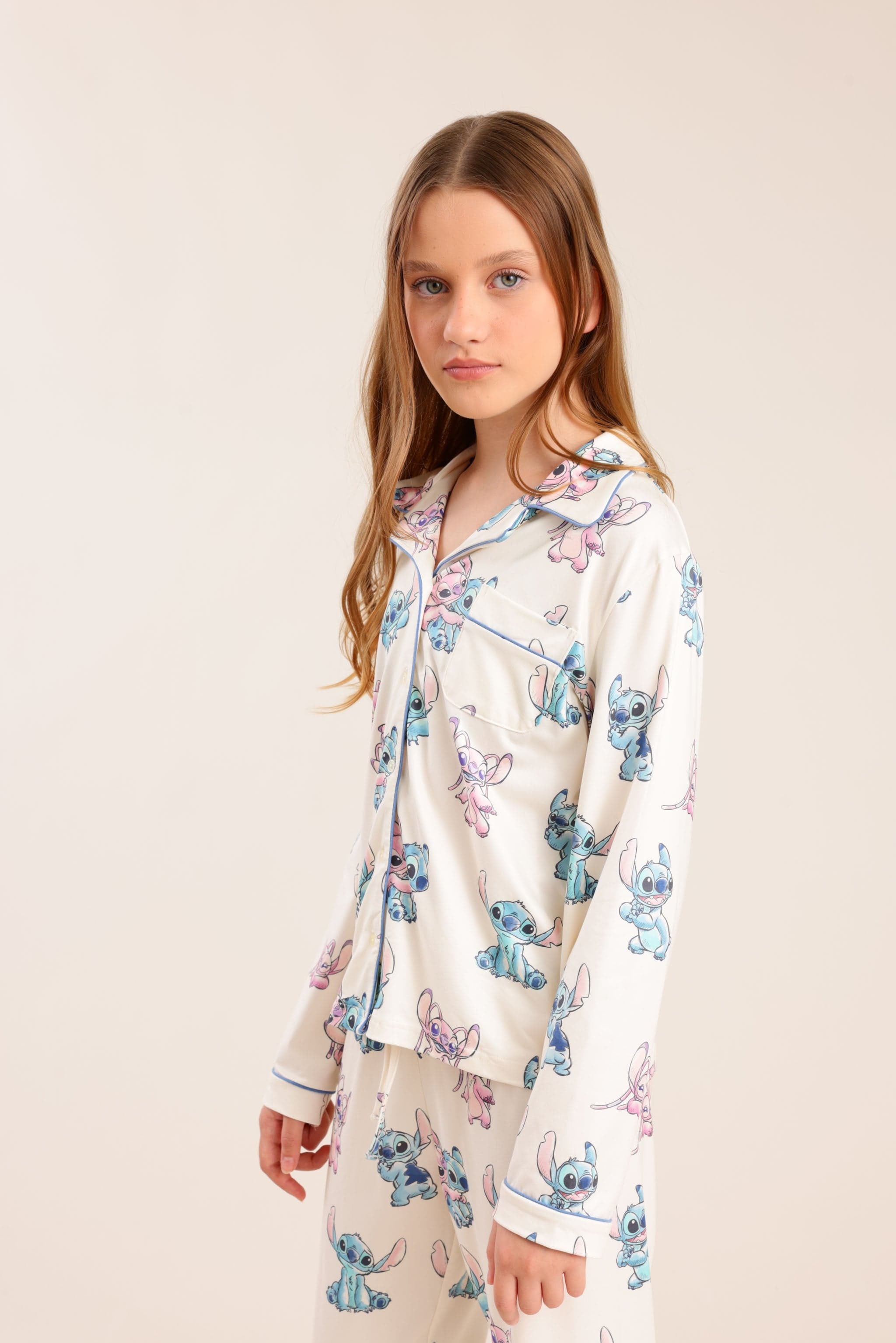 FOX בנות אחר פיג'מה ממותגת סטיץ' פיג'מה ממותגת סטיץ'