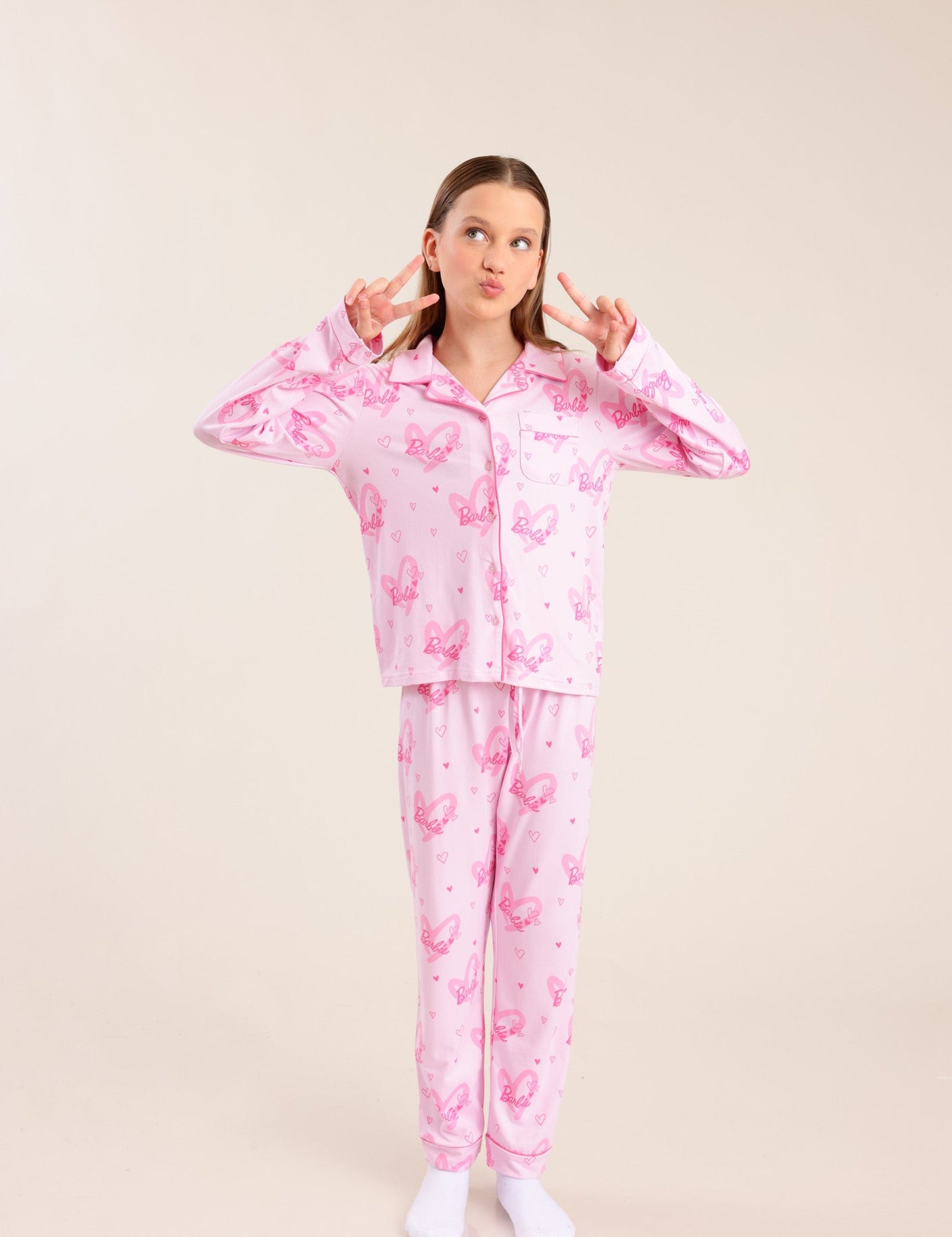 FOX בנות אחר פיג'מה ממותגת ברבי פיג'מה ממותגת ברבי