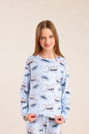 FOX בנות אחר פיג'מה קטיפה ממותגת סטיץ' פיג'מה קטיפה ממותגת סטיץ'