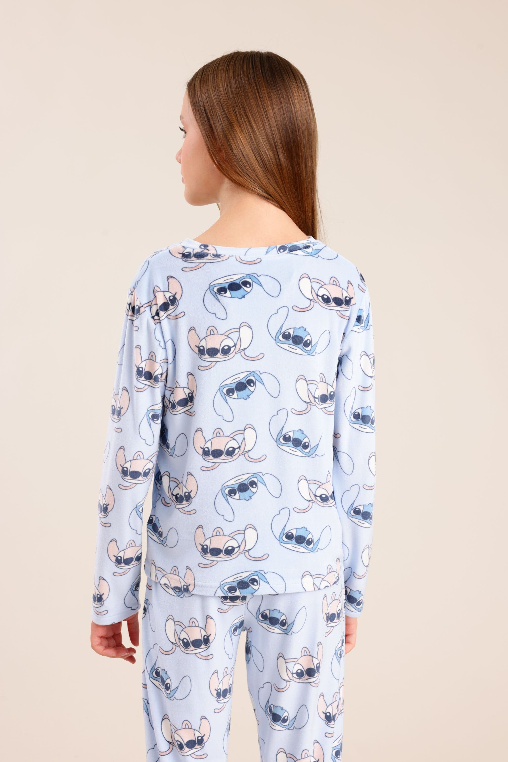 FOX בנות אחר פיג'מה קטיפה ממותגת סטיץ' פיג'מה קטיפה ממותגת סטיץ'