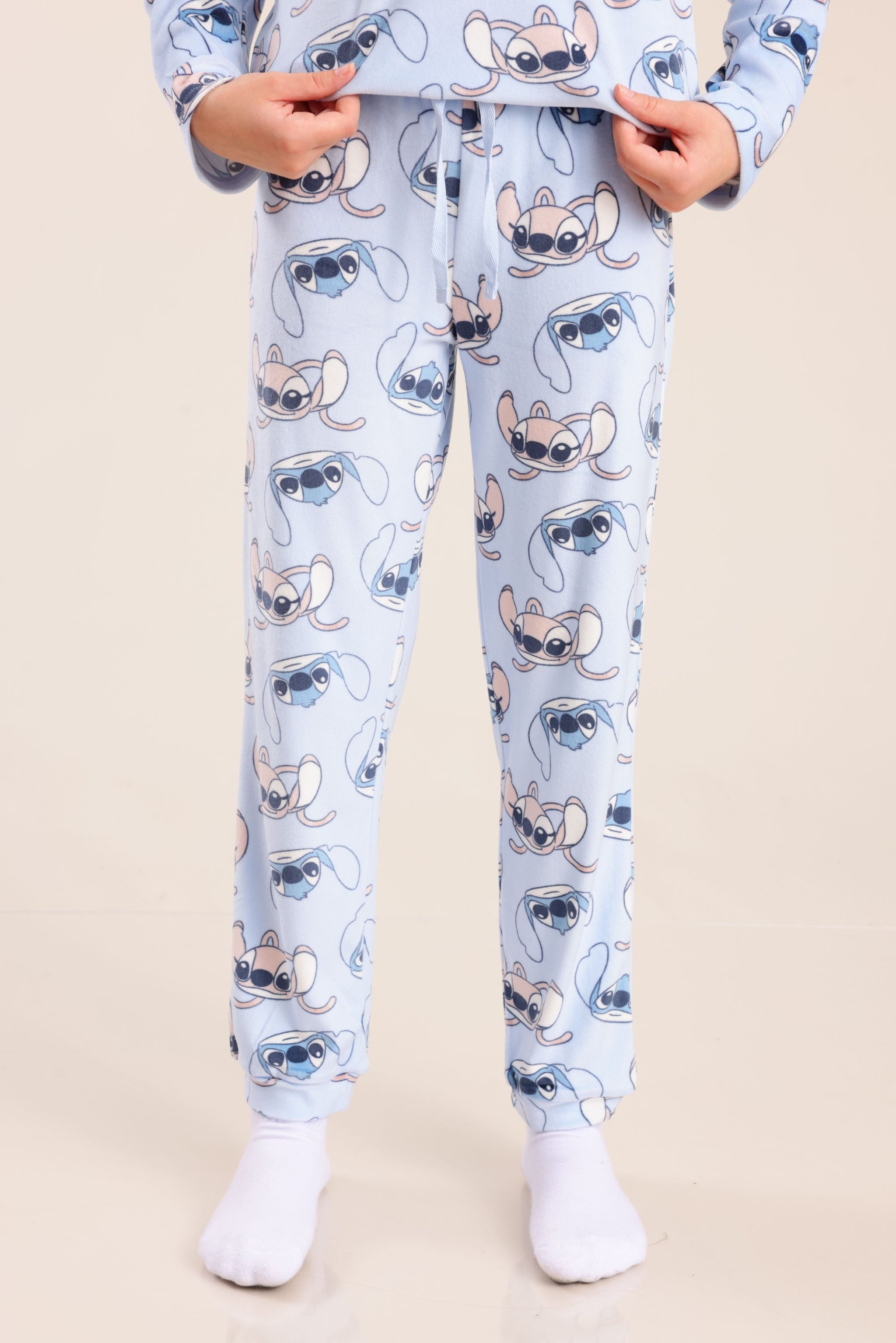 FOX בנות אחר פיג'מה קטיפה ממותגת סטיץ' פיג'מה קטיפה ממותגת סטיץ'