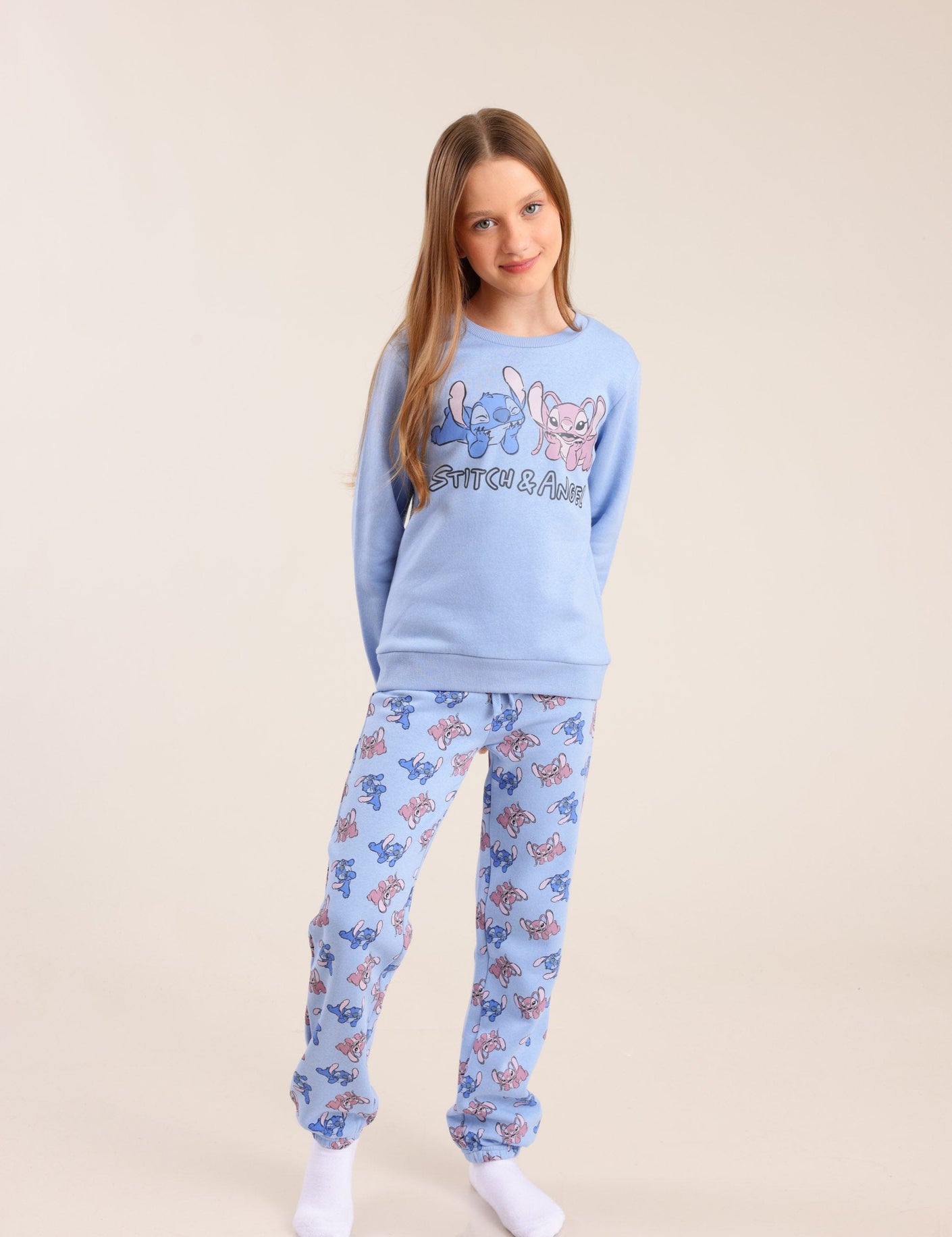 FOX בנות אחר פיג'מה ממותגת סטיץ' פיג'מה ממותגת סטיץ'