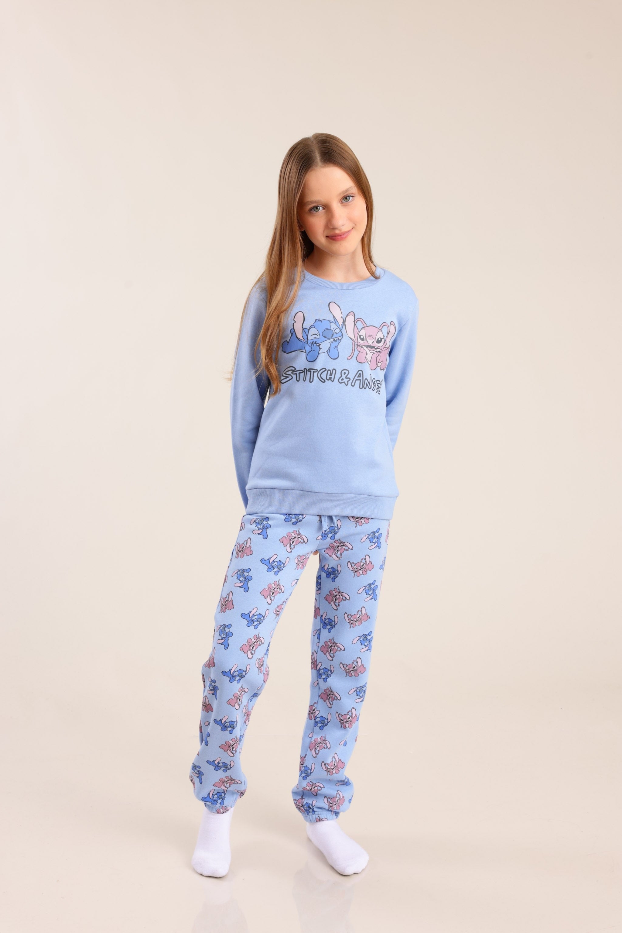 FOX בנות אחר פיג'מה ממותגת סטיץ' פיג'מה ממותגת סטיץ'