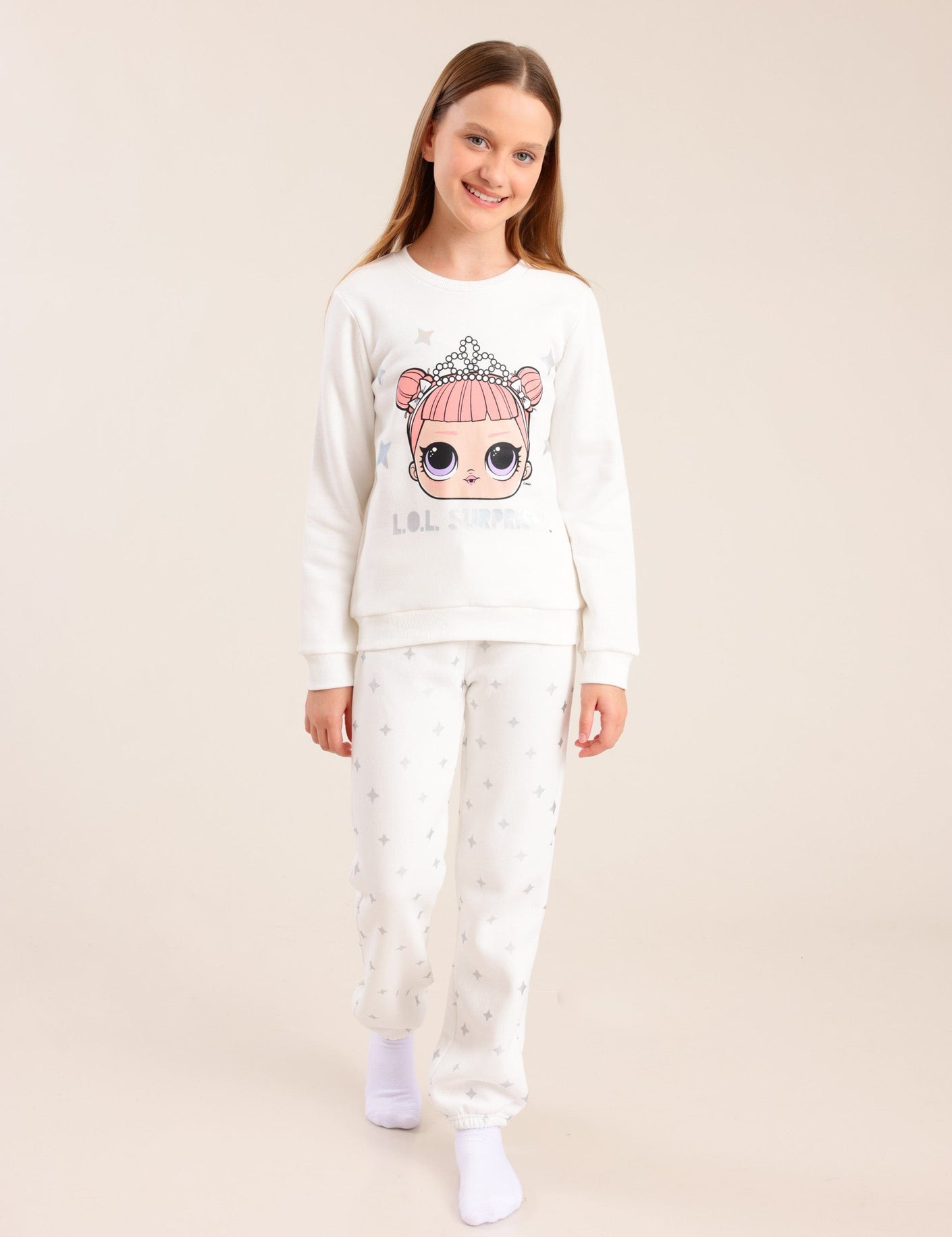 FOX בנות אחר פיג'מה פוטר ממותגת LOL פיג'מה פוטר ממותגת LOL