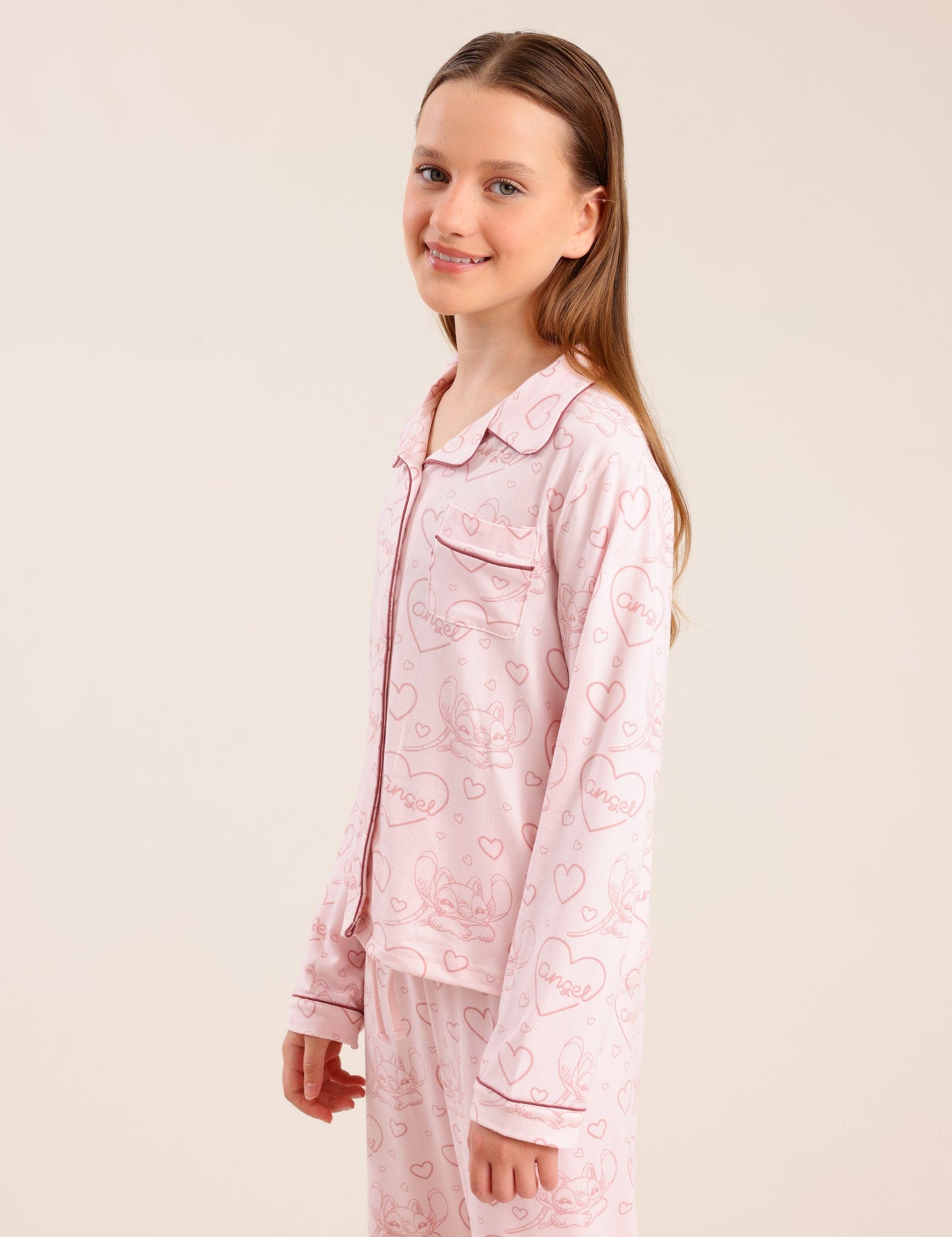 FOX בנות אחר פיג'מה ממותגת סטיץ' פיג'מה ממותגת סטיץ'