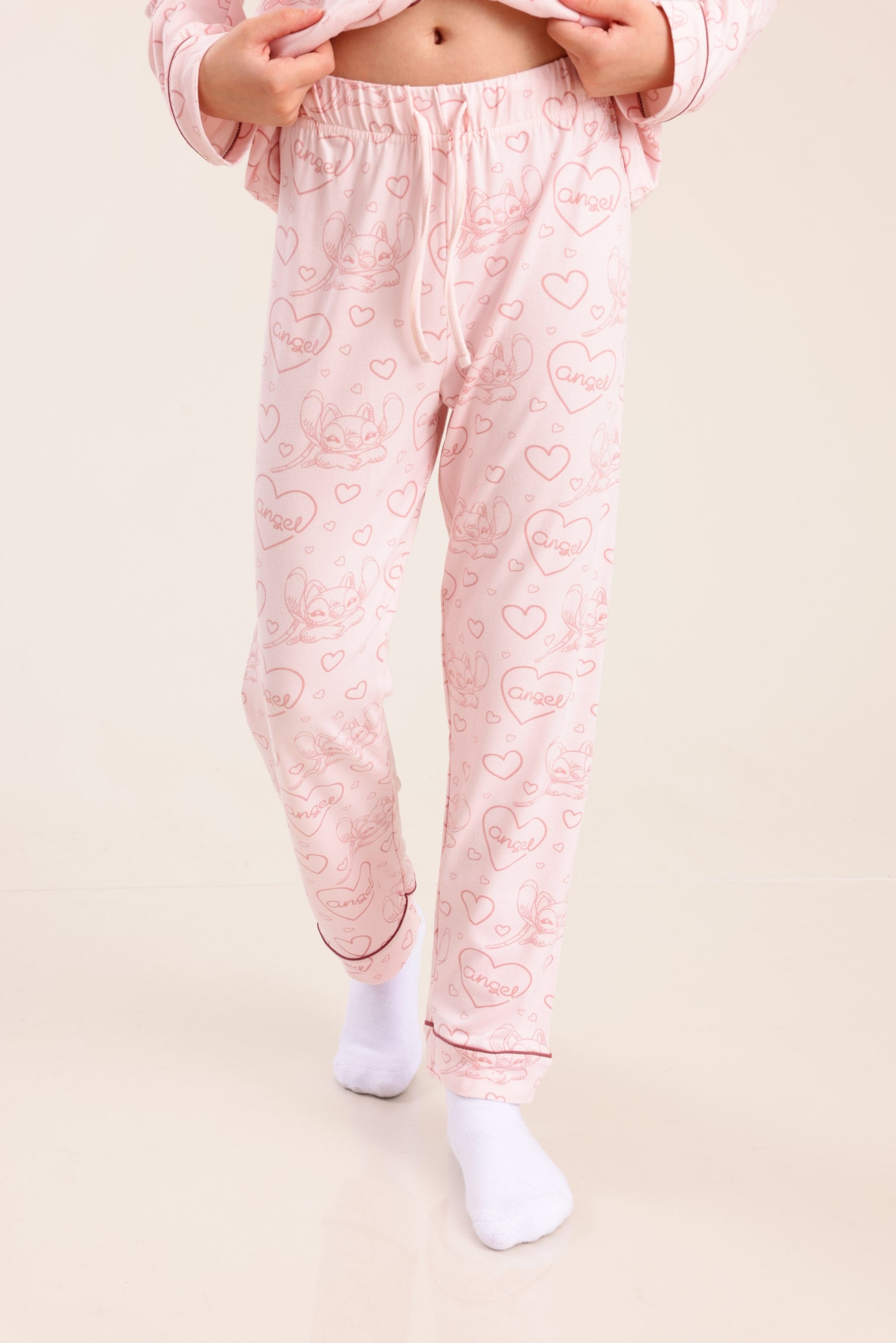 FOX בנות אחר פיג'מה ממותגת סטיץ' פיג'מה ממותגת סטיץ'