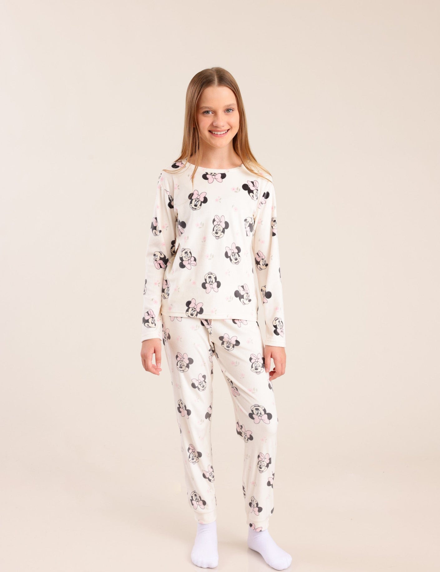 FOX בנות אחר פיג'מה קטיפה ממותגת דיסני MINIME פיג'מה קטיפה ממותגת דיסני MINIME