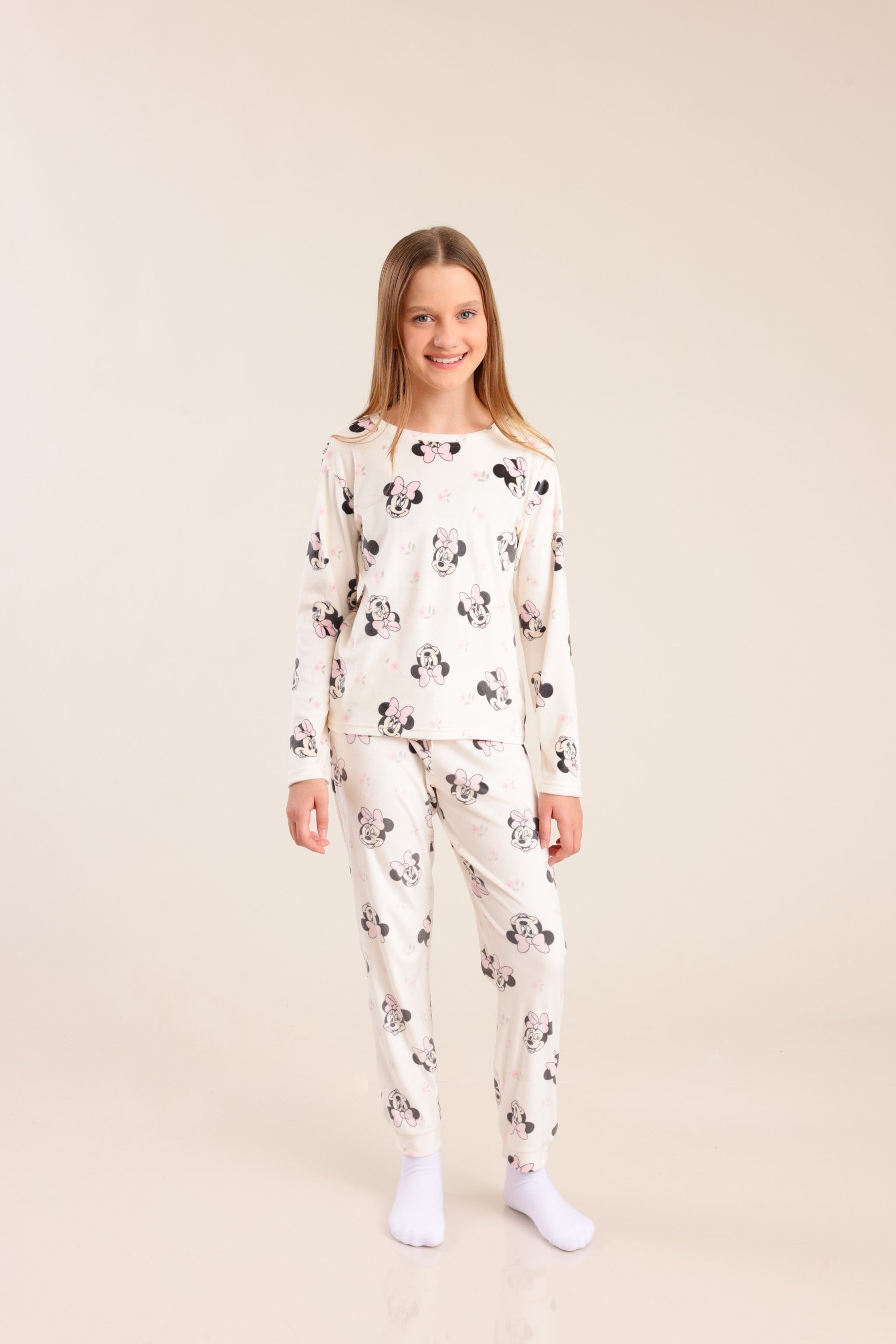 FOX בנות אחר פיג'מה קטיפה ממותגת דיסני MINIME פיג'מה קטיפה ממותגת דיסני MINIME