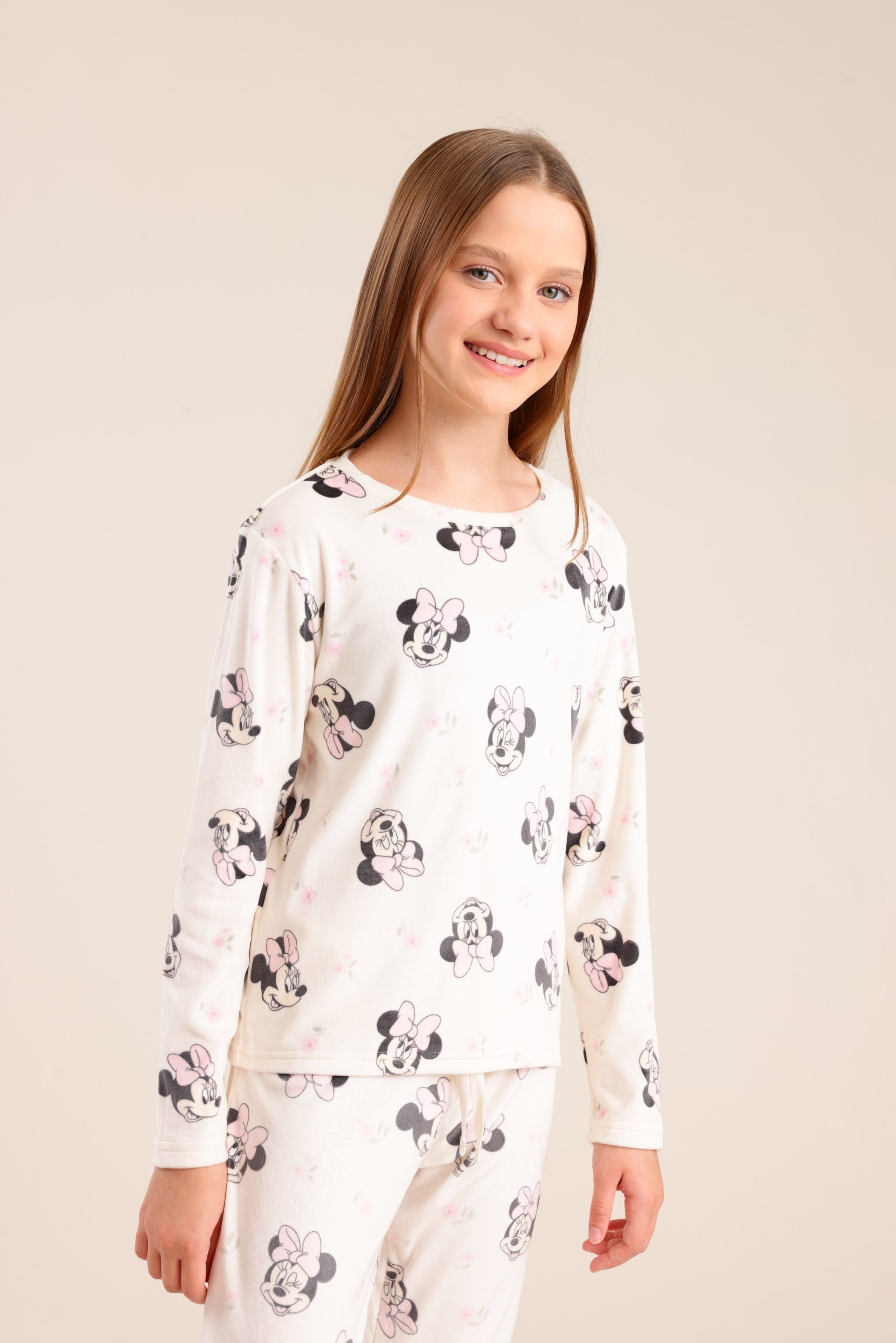 FOX בנות אחר פיג'מה קטיפה ממותגת דיסני MINIME פיג'מה קטיפה ממותגת דיסני MINIME