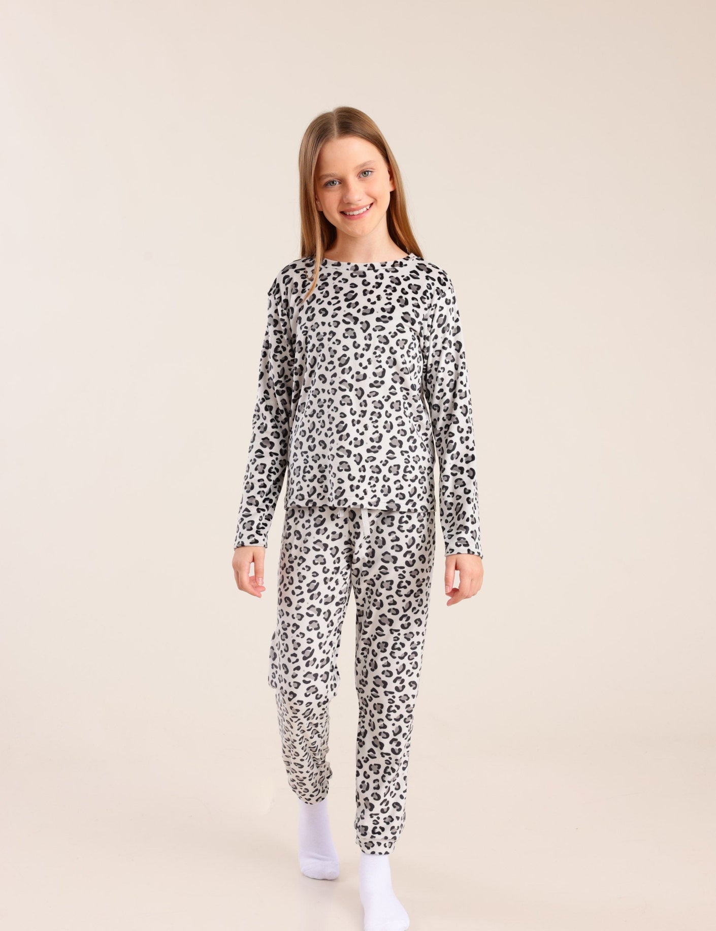 FOX בנות אחר פיג'מה קטיפה עם הדפס MINIME פיג'מה קטיפה עם הדפס MINIME