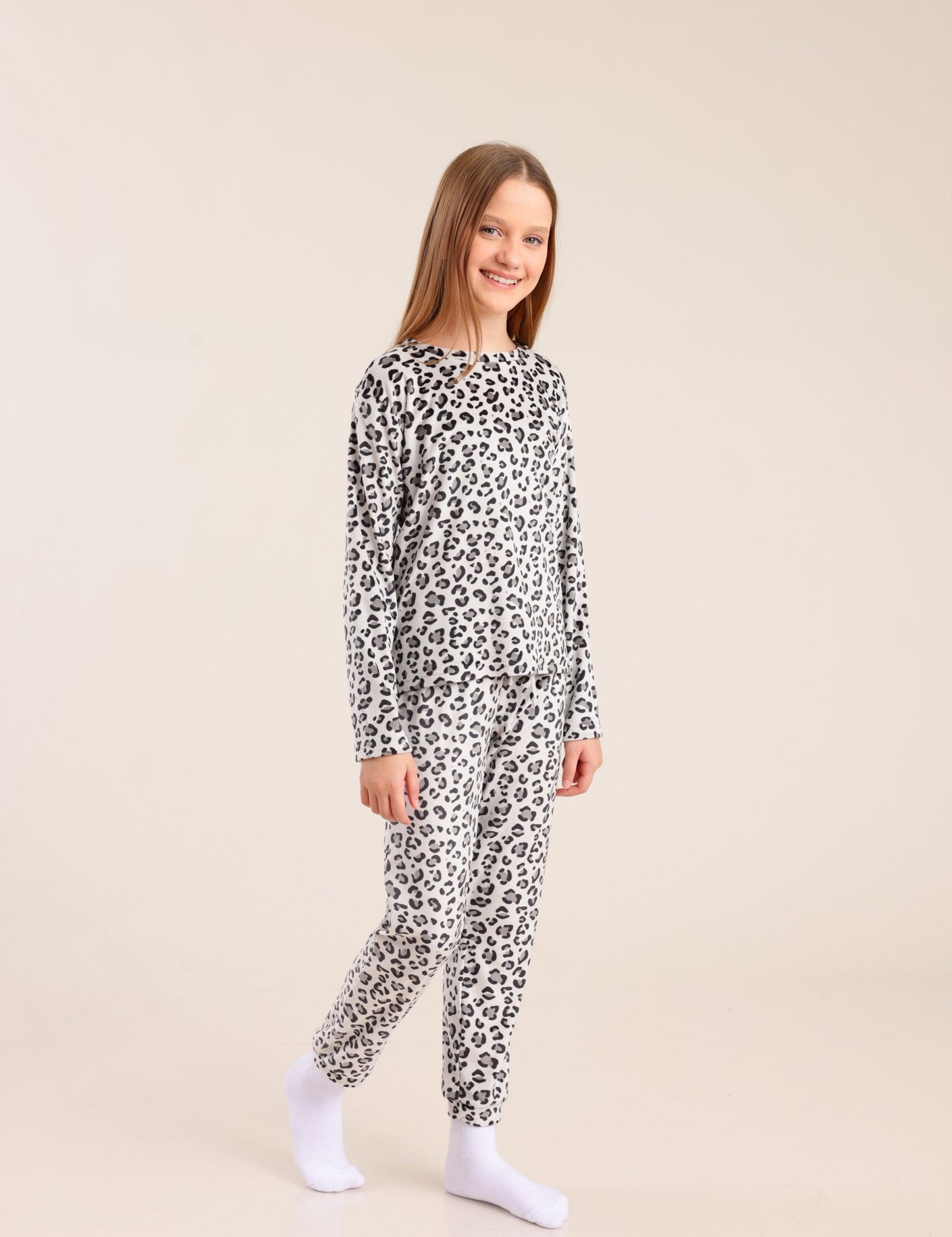 FOX בנות אחר פיג'מה קטיפה עם הדפס MINIME פיג'מה קטיפה עם הדפס MINIME