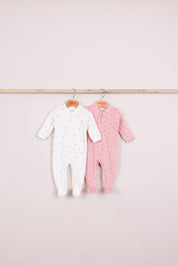 FOX תינוקות בנות אחר מארז 2 אוברולים עם רגליות מארז 2 אוברולים עם רגליות