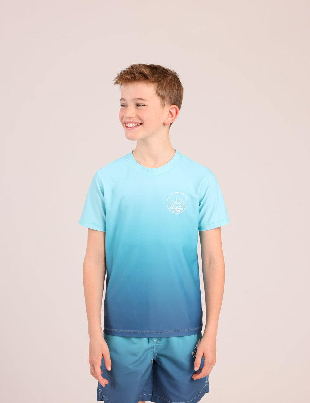 FOX בנים חולצה קצרה חולצת בגד ים עם הדפס חולצת בגד ים עם הדפס