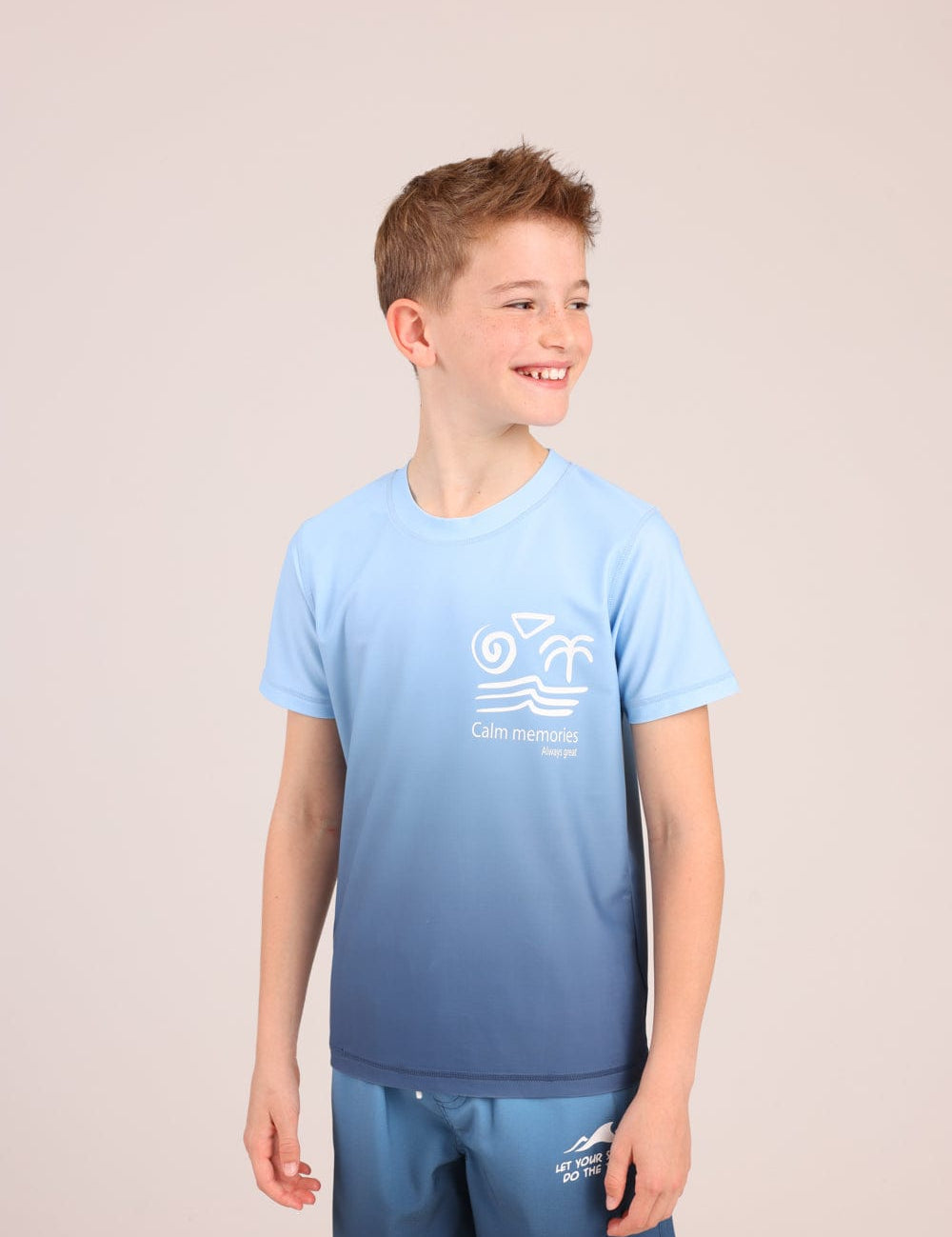 FOX בנים חולצה קצרה חולצת בגד ים עם הדפס חולצת בגד ים עם הדפס